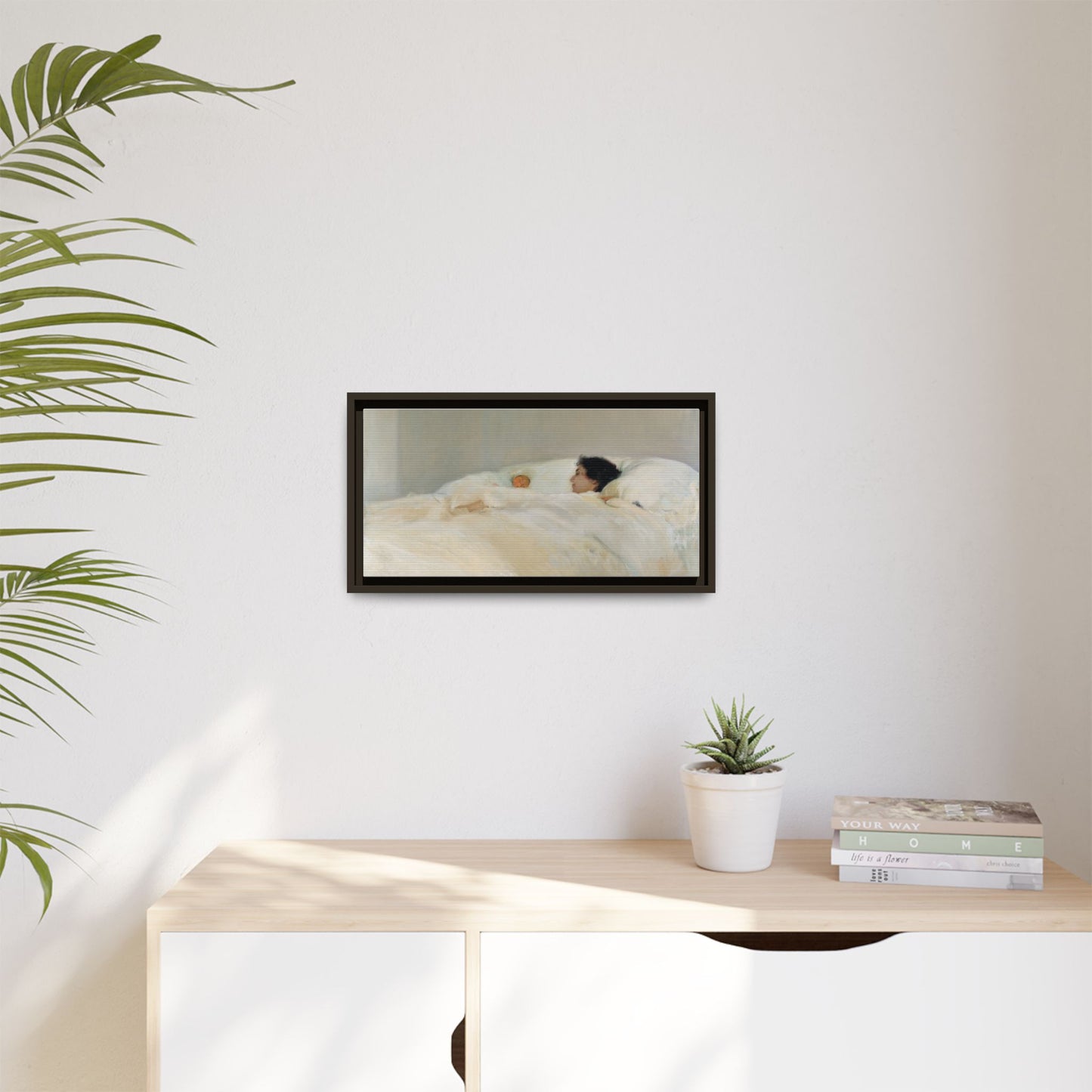 Mother by Joaquin Sorolla y Bastida Framed Matte Canvas Wall Art Print