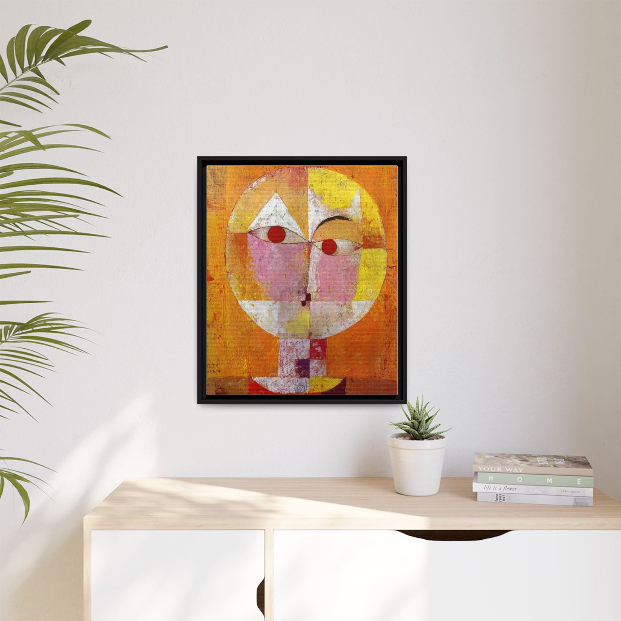 Senecio II by Paul Klee Canvas Framed Wall Art Print