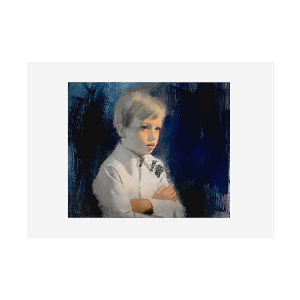 Painting of boy by Unknown Artist Wall Art Print