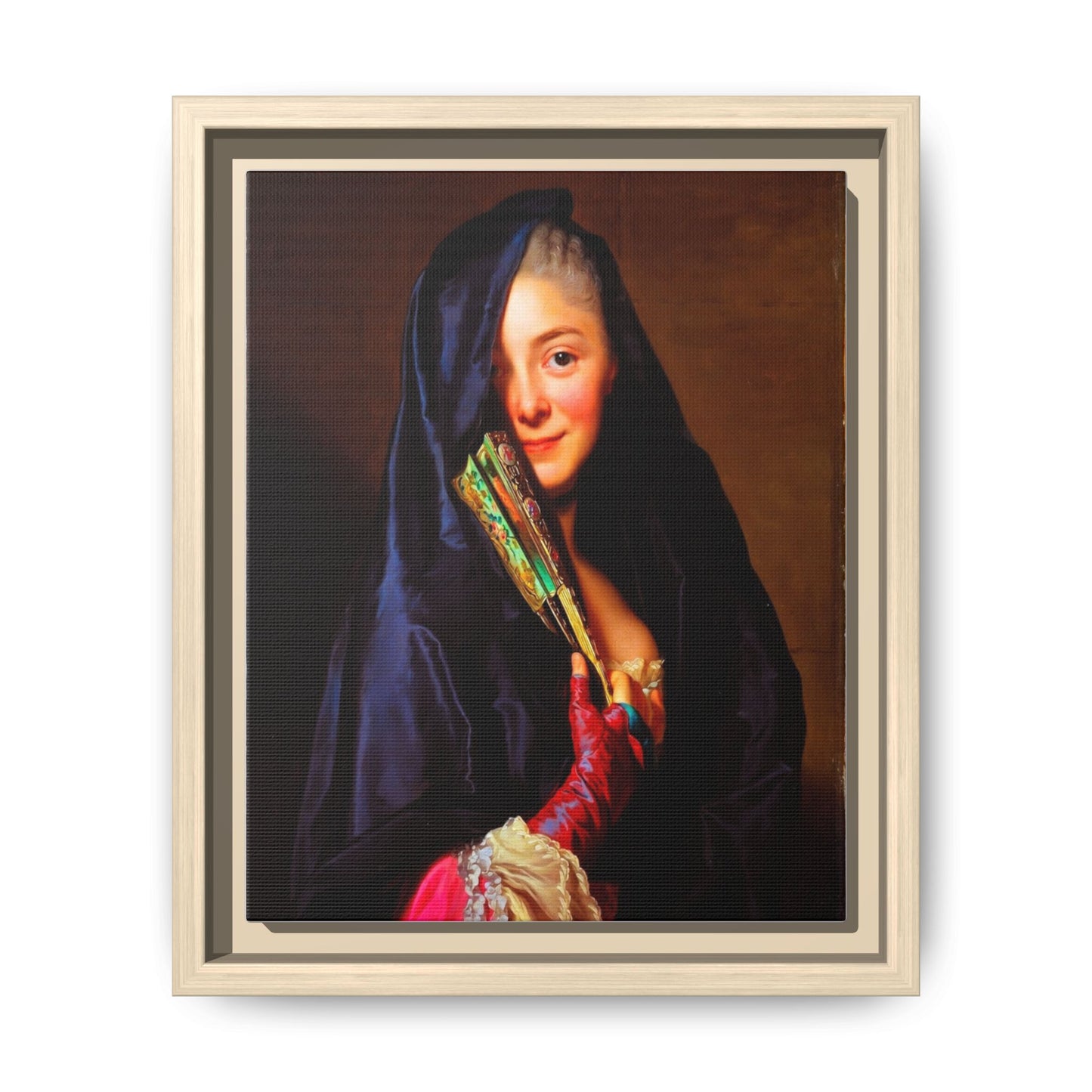 Framed Matte Canvas Wall Art — Classical Portrait Print
