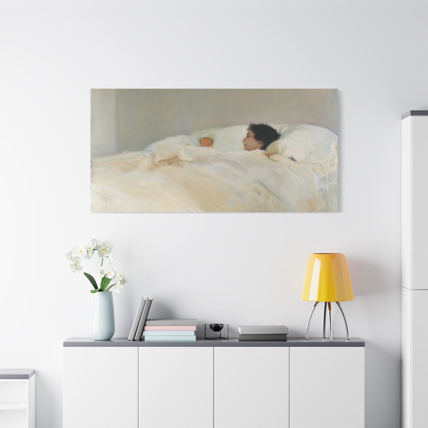 Mother by Joaquin Sorolla y Bastida Art Canvas Print — Serene Nursery Wall Decor