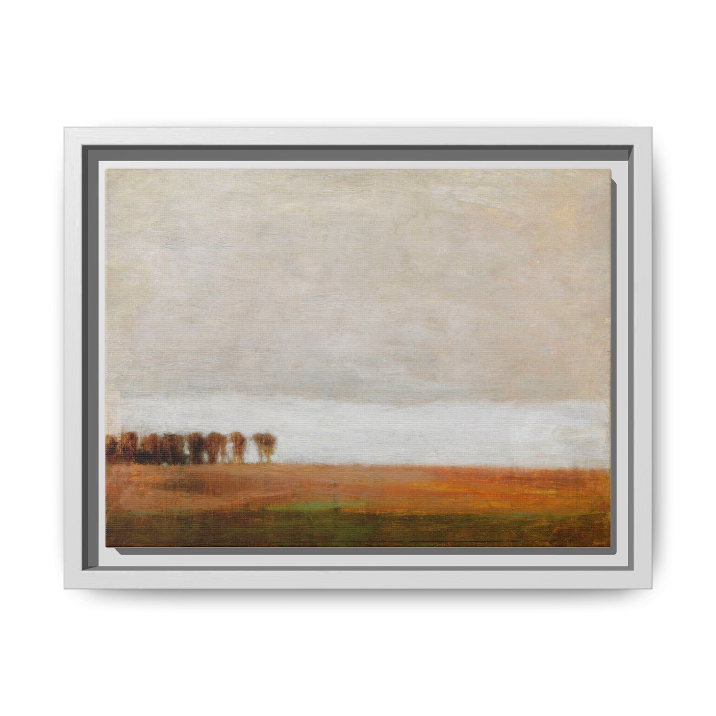 View of Jaegersborg Allé, North of Copenhagen by Vilhelm Hammershøi Framed Matte Canvas Wall Art Print