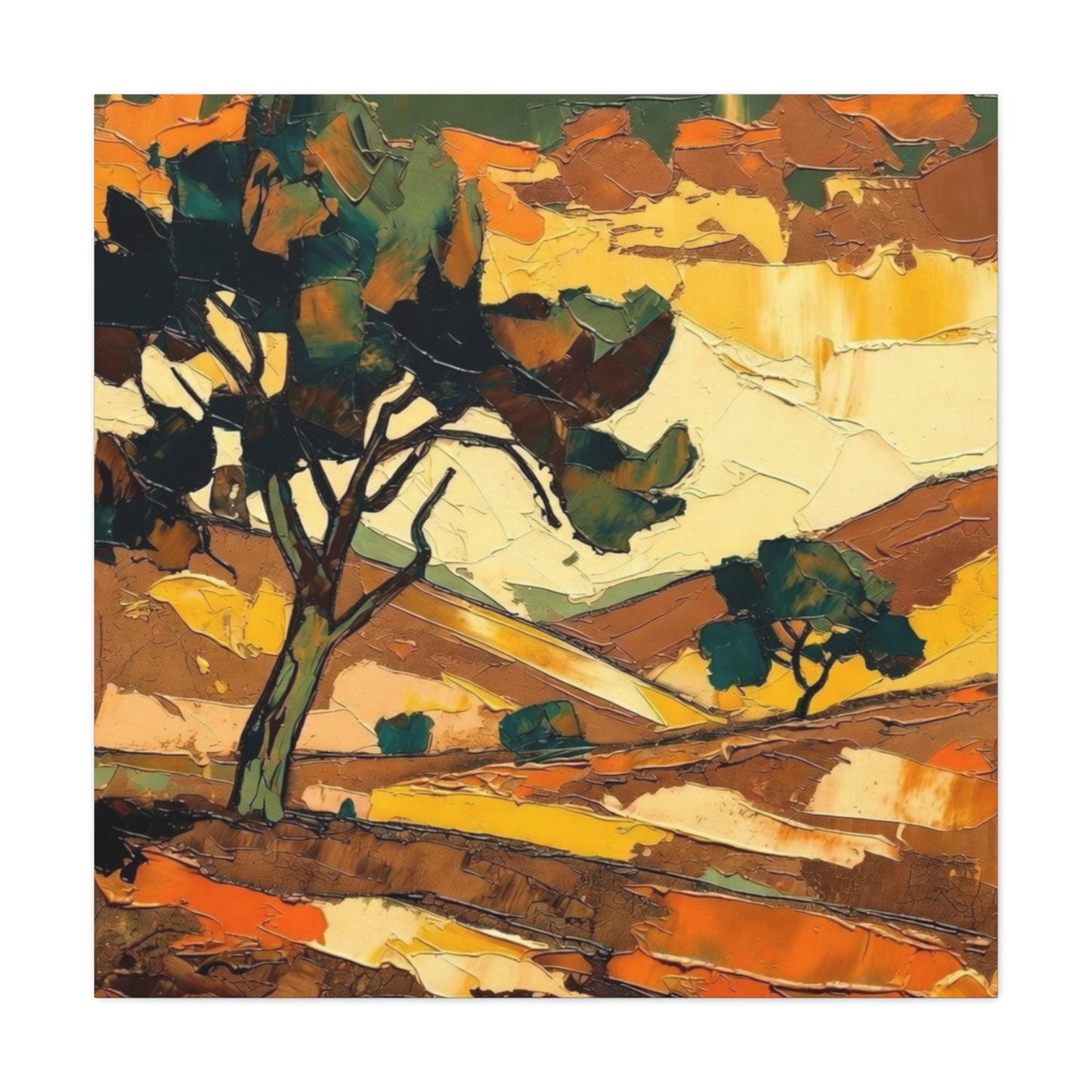 Abstract Autumn Landscape Canvas