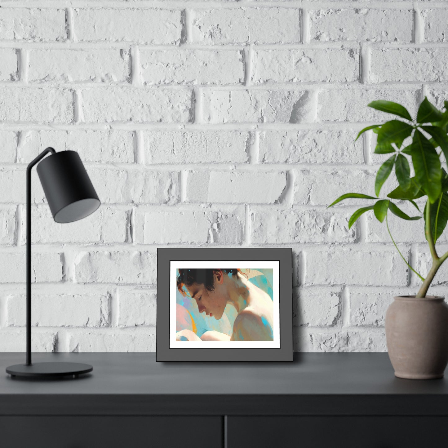 Framed Art Poster — Serene Portrait Print for Home Decor