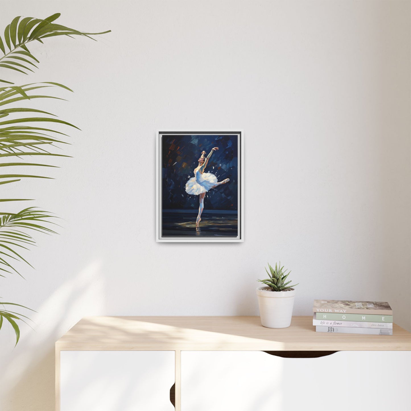 Ballerina Ballet Canvas Print — Framed Matte Wall Art