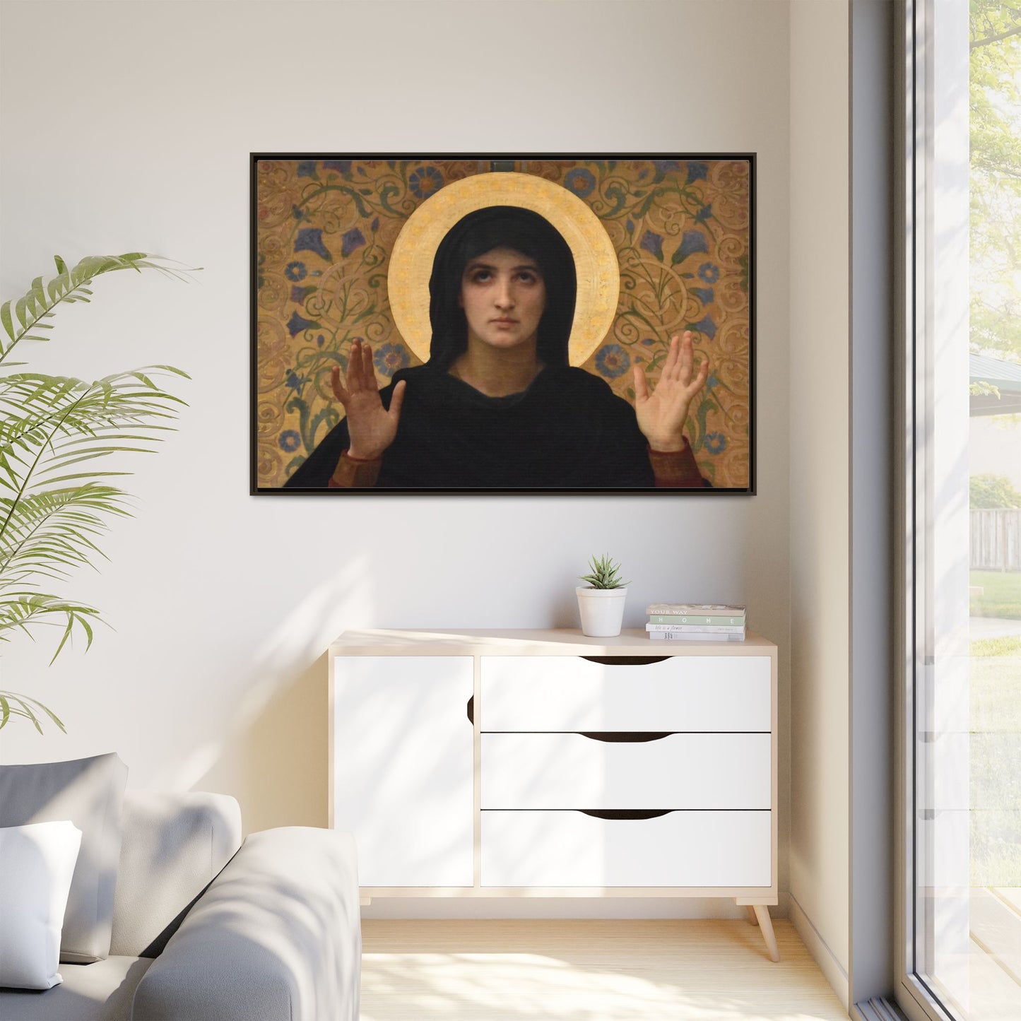 La Vierge consolatrice by William Adolphe Bouguereau Framed Matte Canvas Wall Art