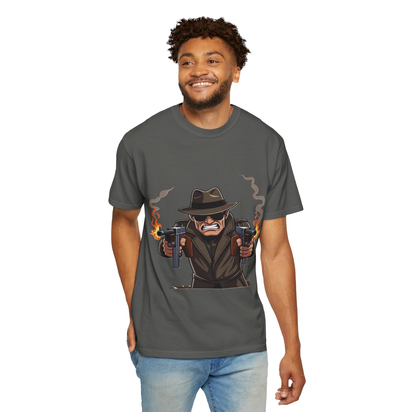 Vintage Gangster Shooter T-Shirt – Retro Mobster Graphic Tee