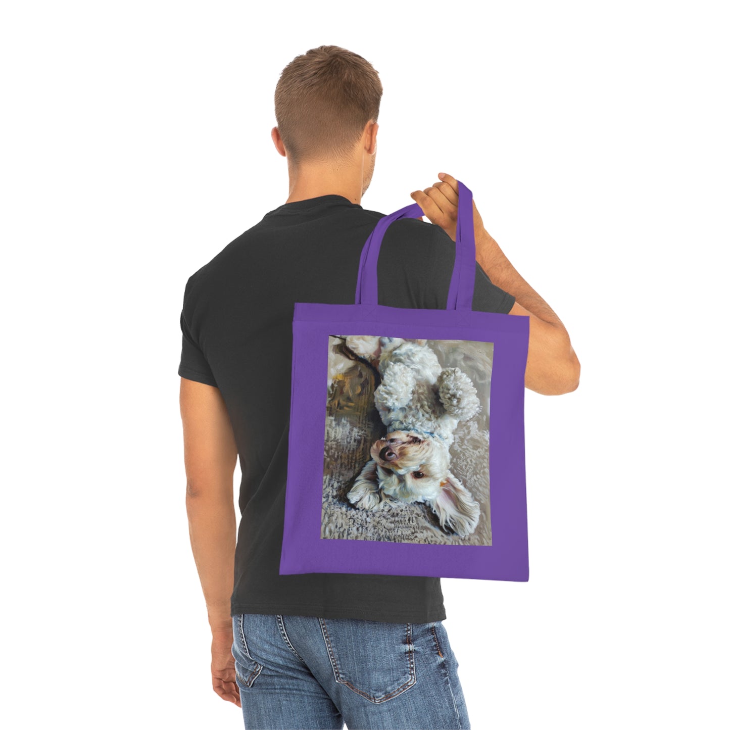 Cute Puppy Photo Cotton Tote — Adorable Dog Lover Gift Tote Bag