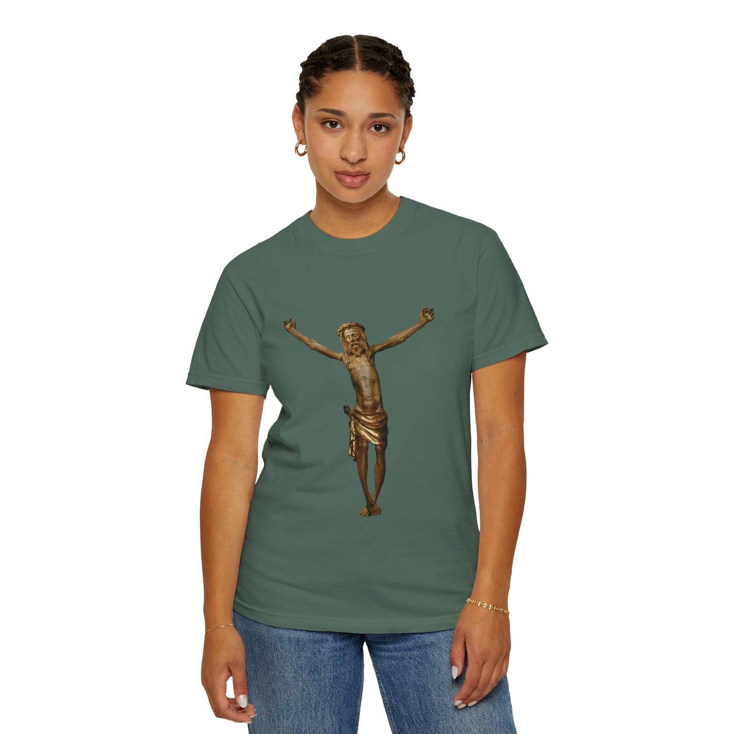 Unisex Christ on the cross Garment-Dyed T-shirt