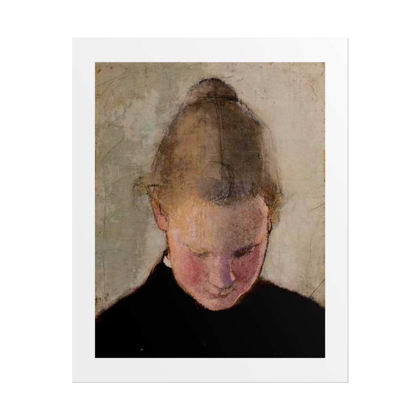 Lukeva tytto by Helena Schjerfbeck Wall Art Print