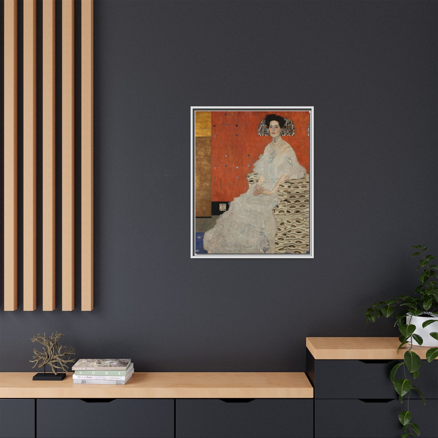 Fritza Riedler by Gustav Klimt Framed Matte Canvas Wall Art Print