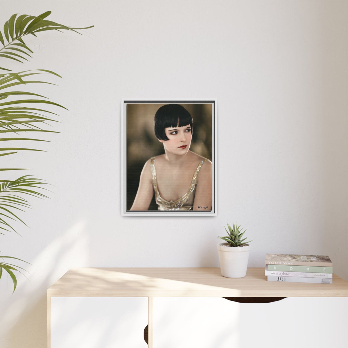 Vintage Louise Brooks Portrait Matte Canvas Framed Wall Art