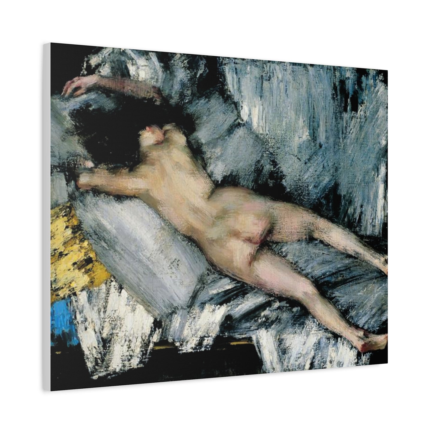 Nude in the Studio by János Vaszary Matte Stretched Canvas: Wall Art Poster