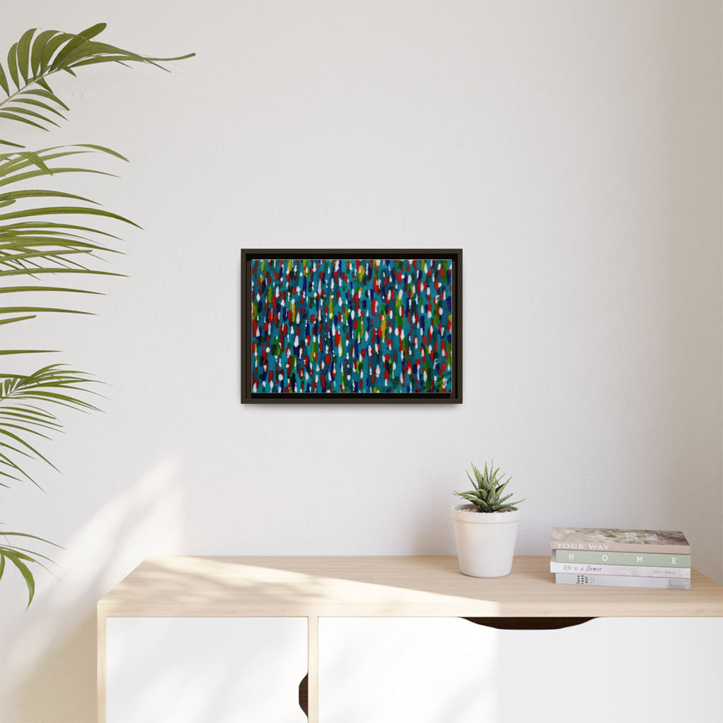 Colours Of The Soul Reflecting On Water by Ariel Chavarro Avila Matte Canvas Framed Art
