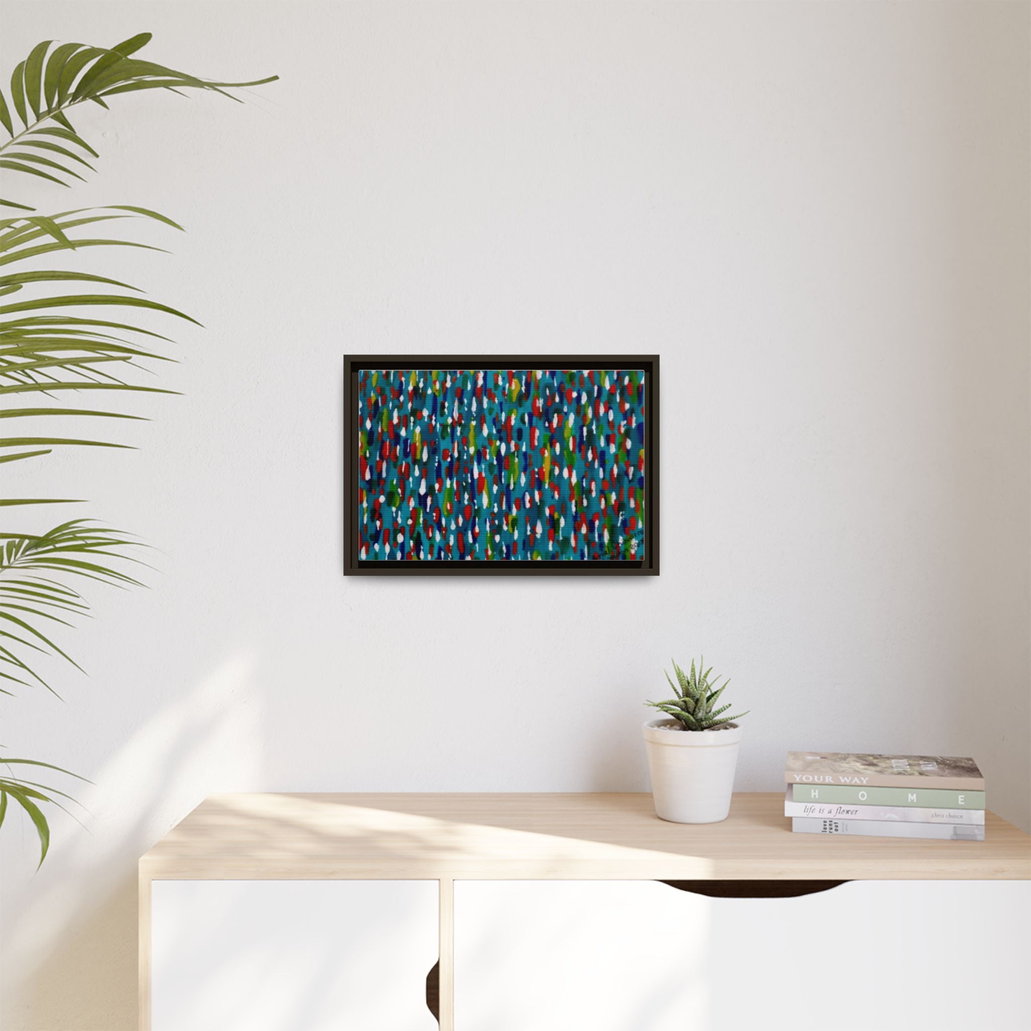 Colours Of The Soul Reflecting On Water by Ariel Chavarro Avila Matte Canvas Framed Art