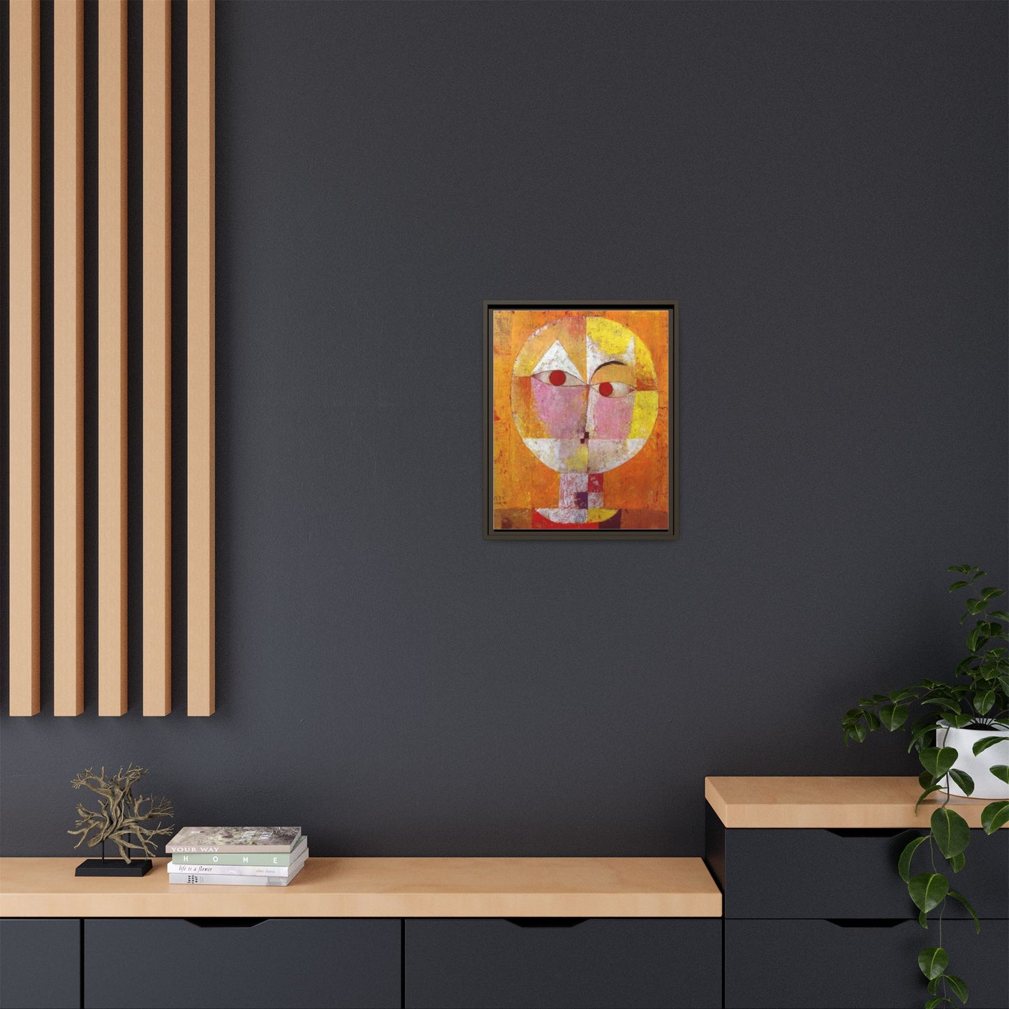 Senecio II by Paul Klee Canvas Framed Wall Art Print
