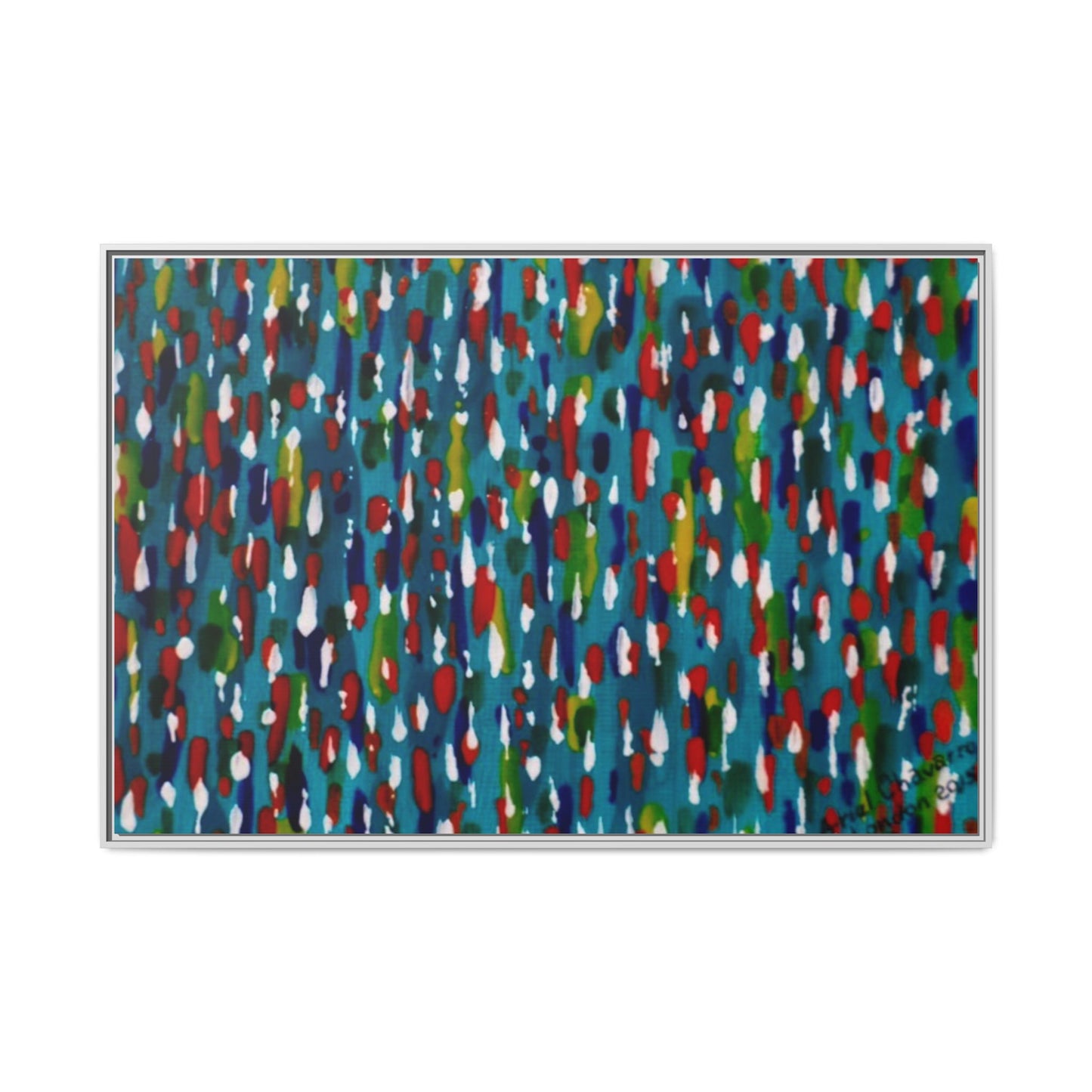 Colours Of The Soul Reflecting On Water by Ariel Chavarro Avila Matte Canvas Framed Art