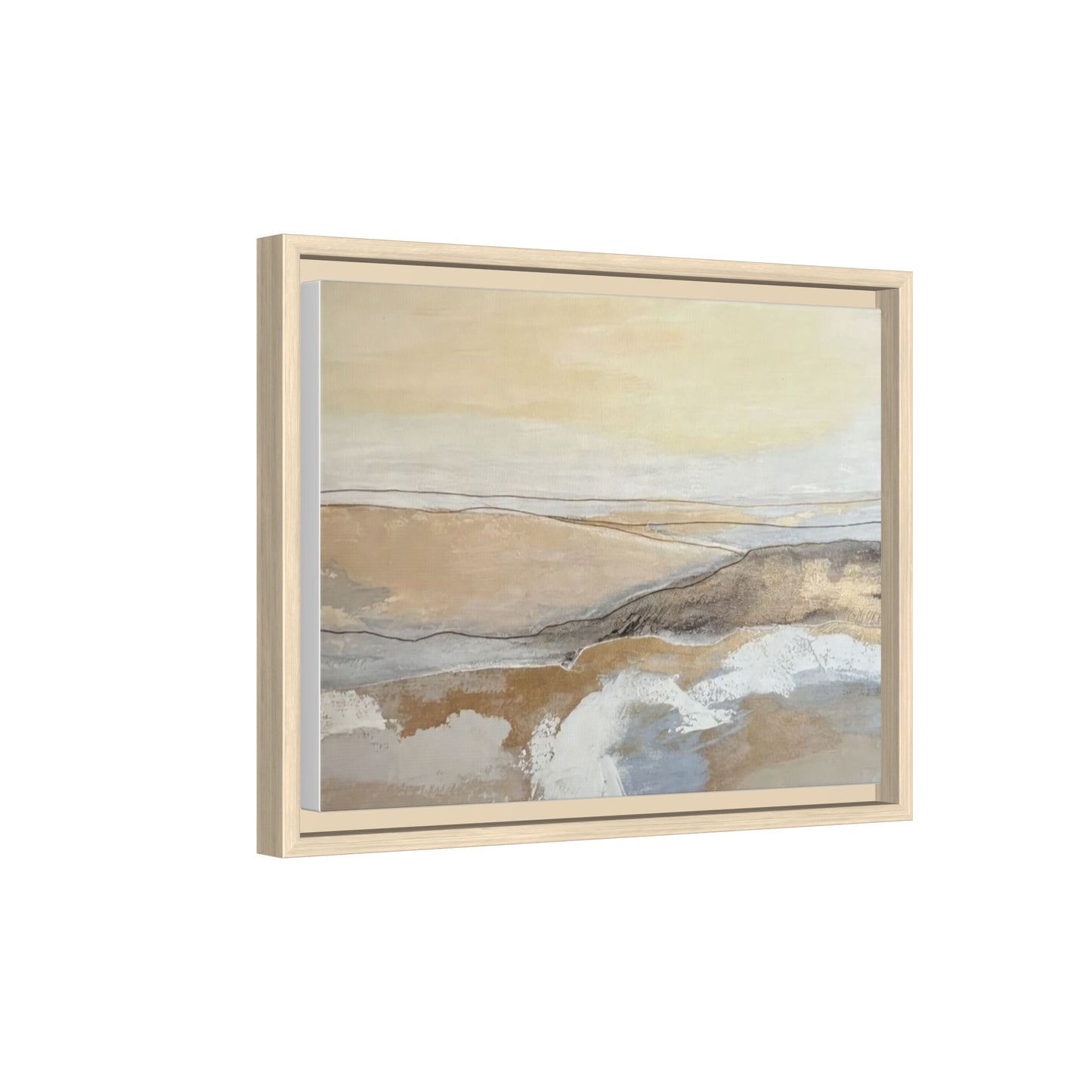 Framed Abstract Coastal Landscape Matte Canvas Wall Art