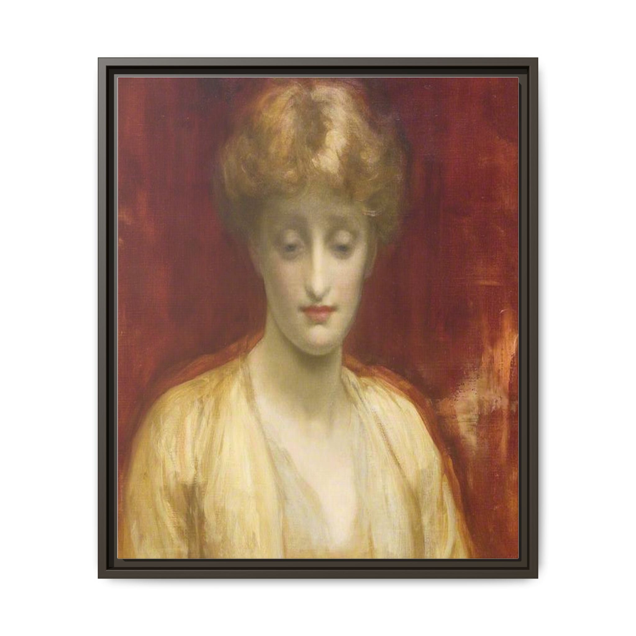 Mrs Williams by Lord Frederic Leighton Framed Matte Canvas Portrait Wall Art Print