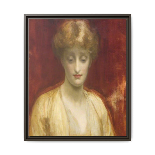 Mrs Williams by Lord Frederic Leighton Framed Matte Canvas Portrait Wall Art Print