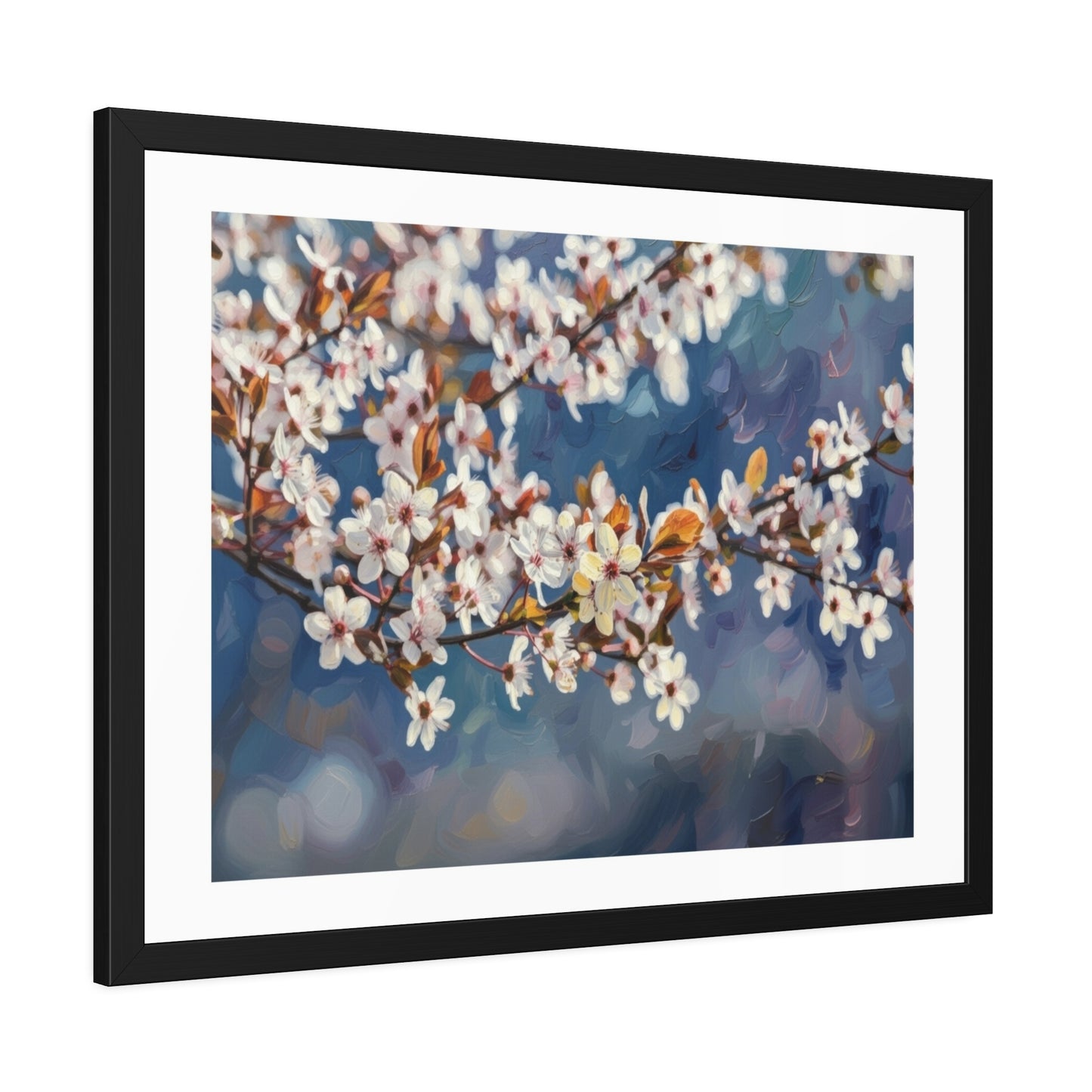 Cherry Blossom Branch Framed Poster — Floral Spring Wall Art Print
