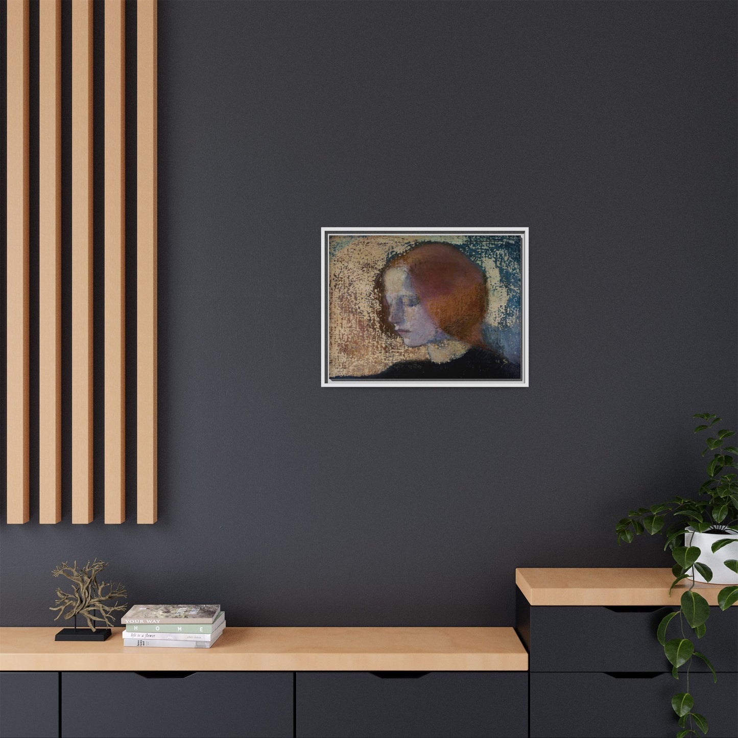 Fragment by Helena Schjerfbeck Framed Matte Canvas Art Print