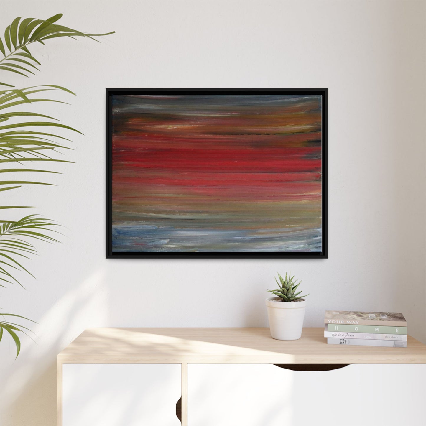 Misty morning by Norman Barrett Framed Matte Canvas Wall Art