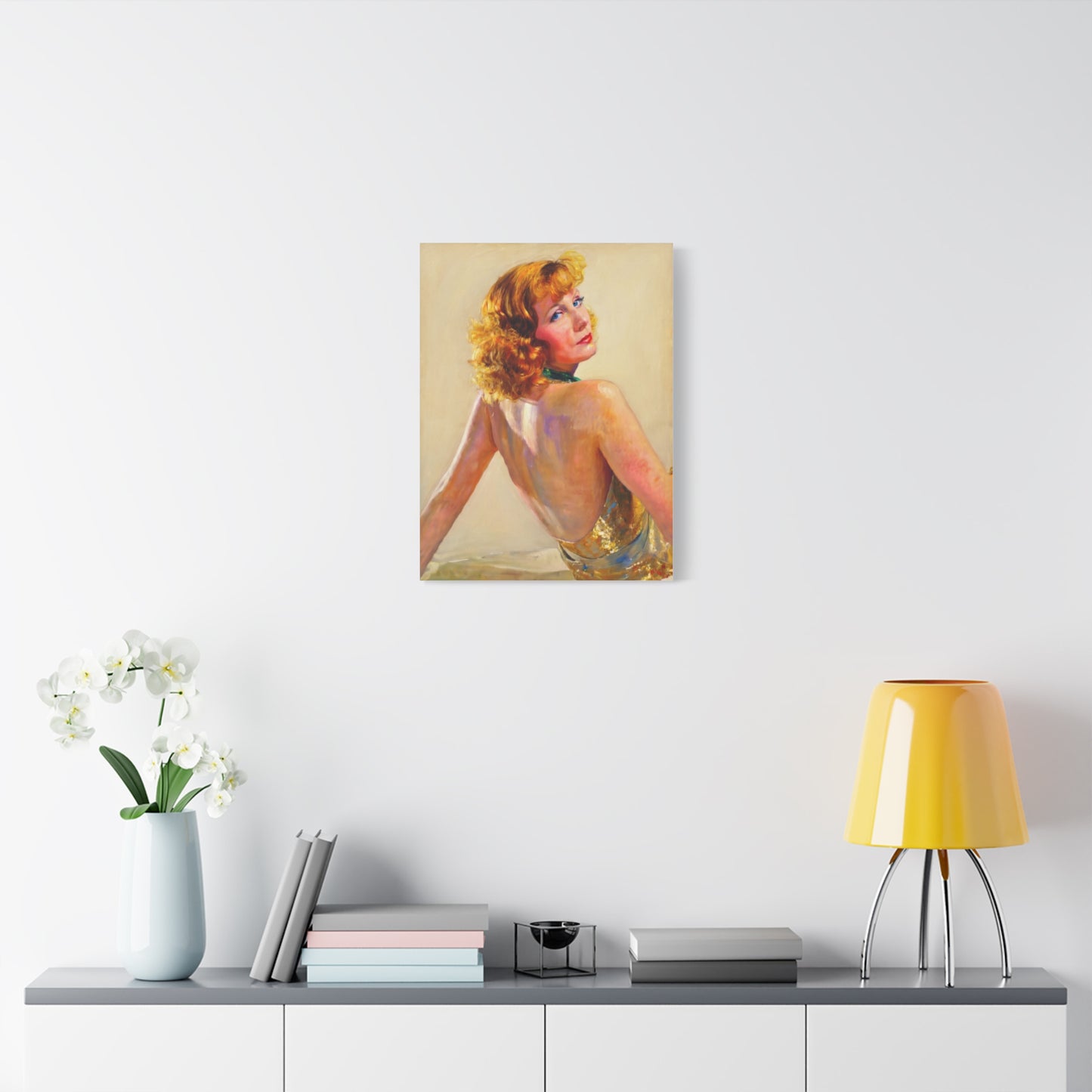 Vintage Greta Garbo Glam Portrait Canvas