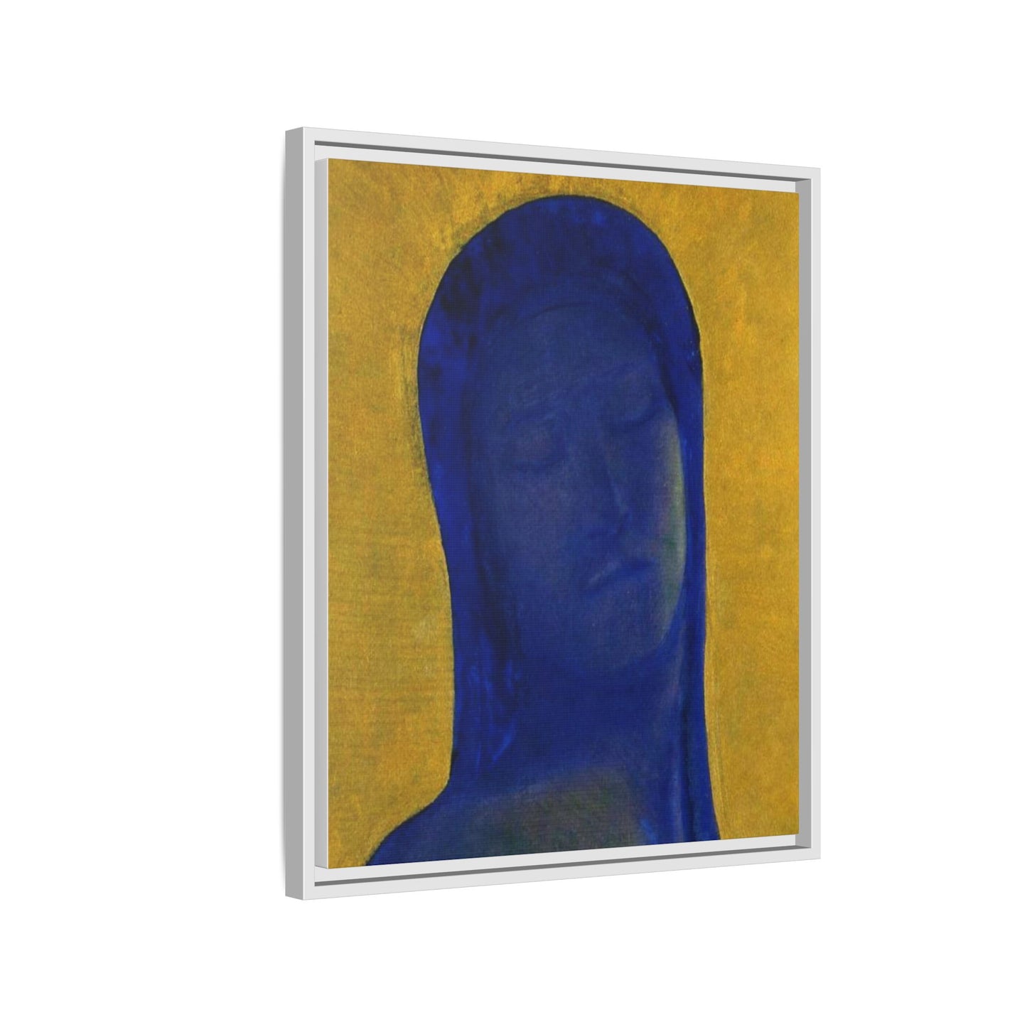 Closed Eyes by Odilon Redon Framed Matte Canvas Wall Art Print
