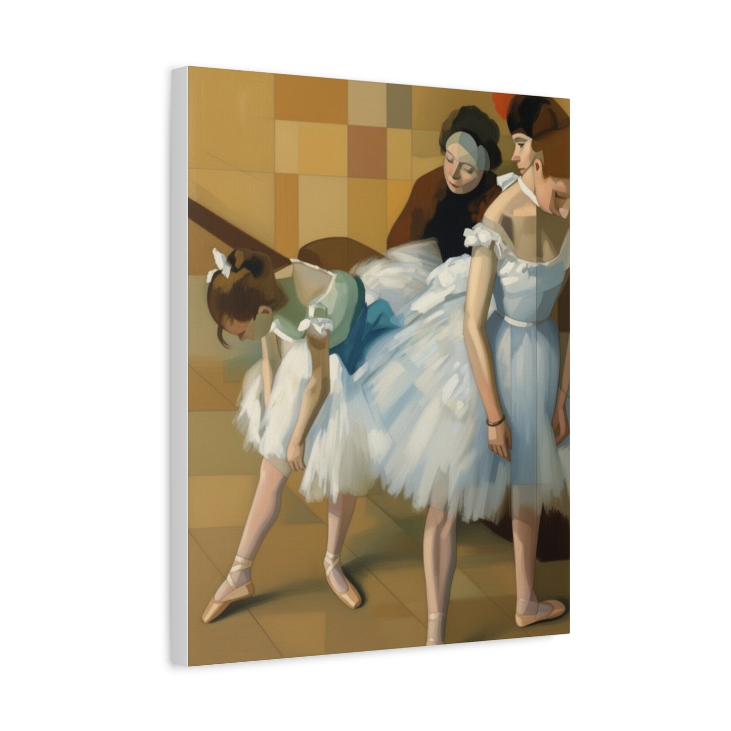Ballerina Dancers Matte Stretched Canvas Wall Art