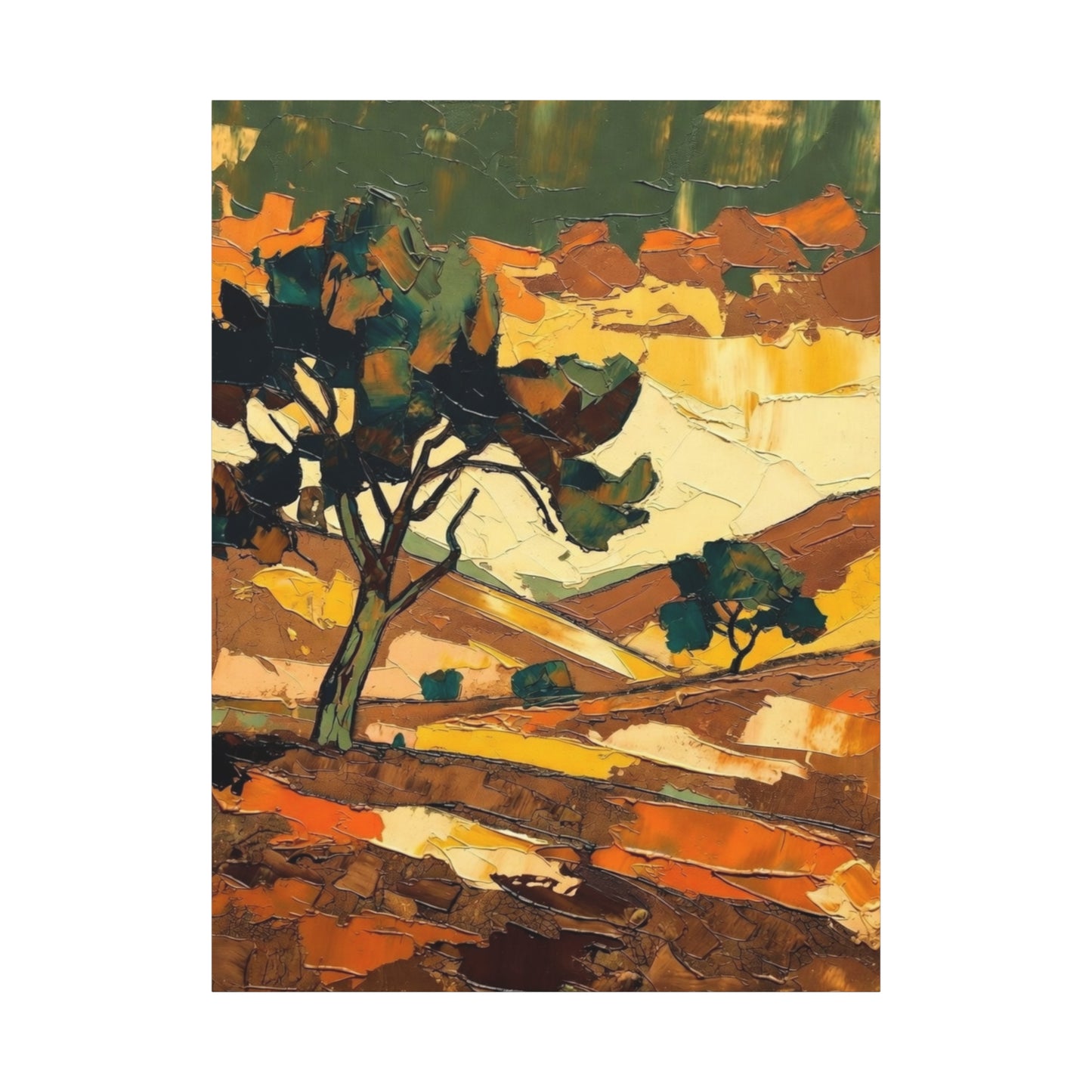 Abstract Autumn Landscape Canvas