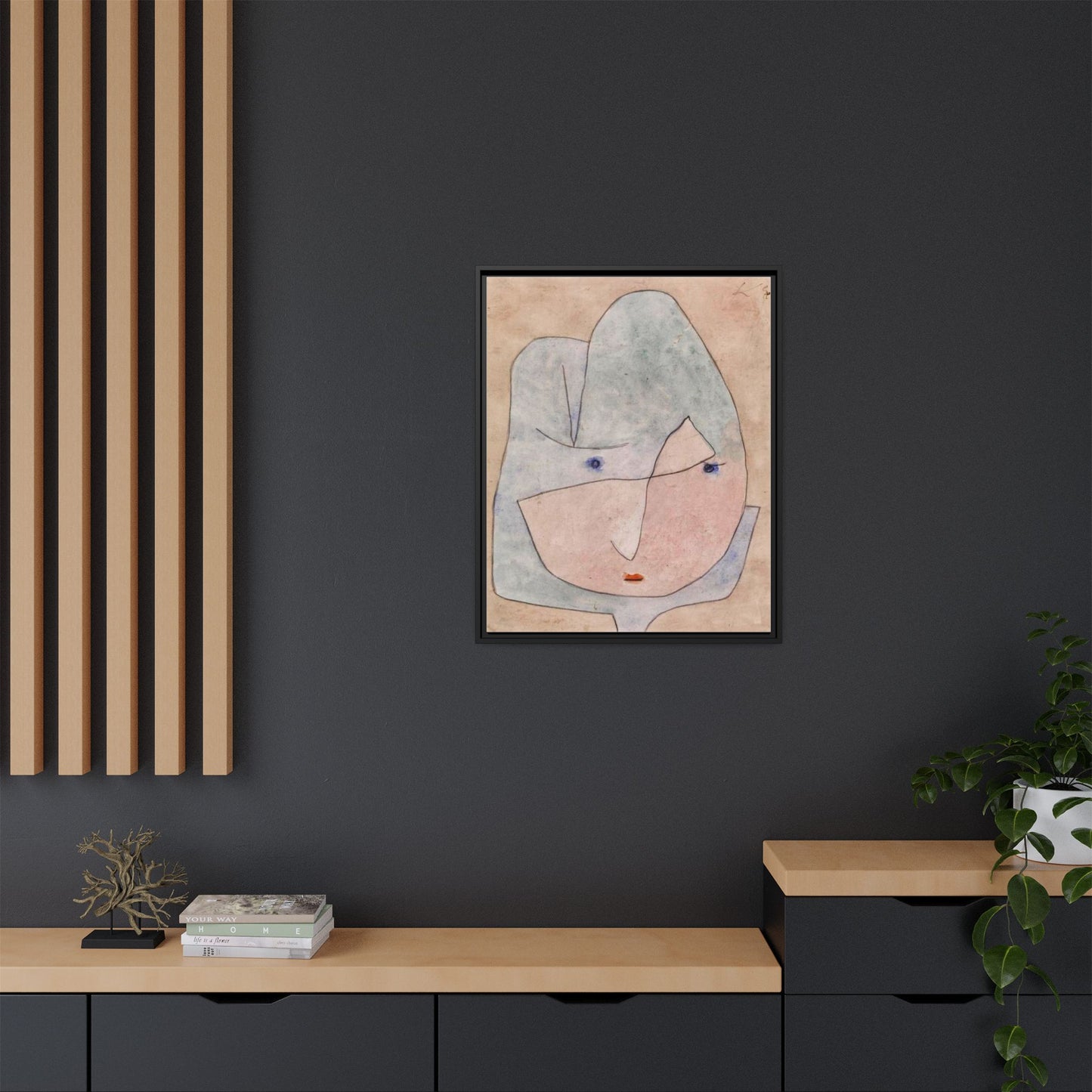 This Bloom is About to Wither by Paul Klee  Framed Matte Canvas Wall Art Print