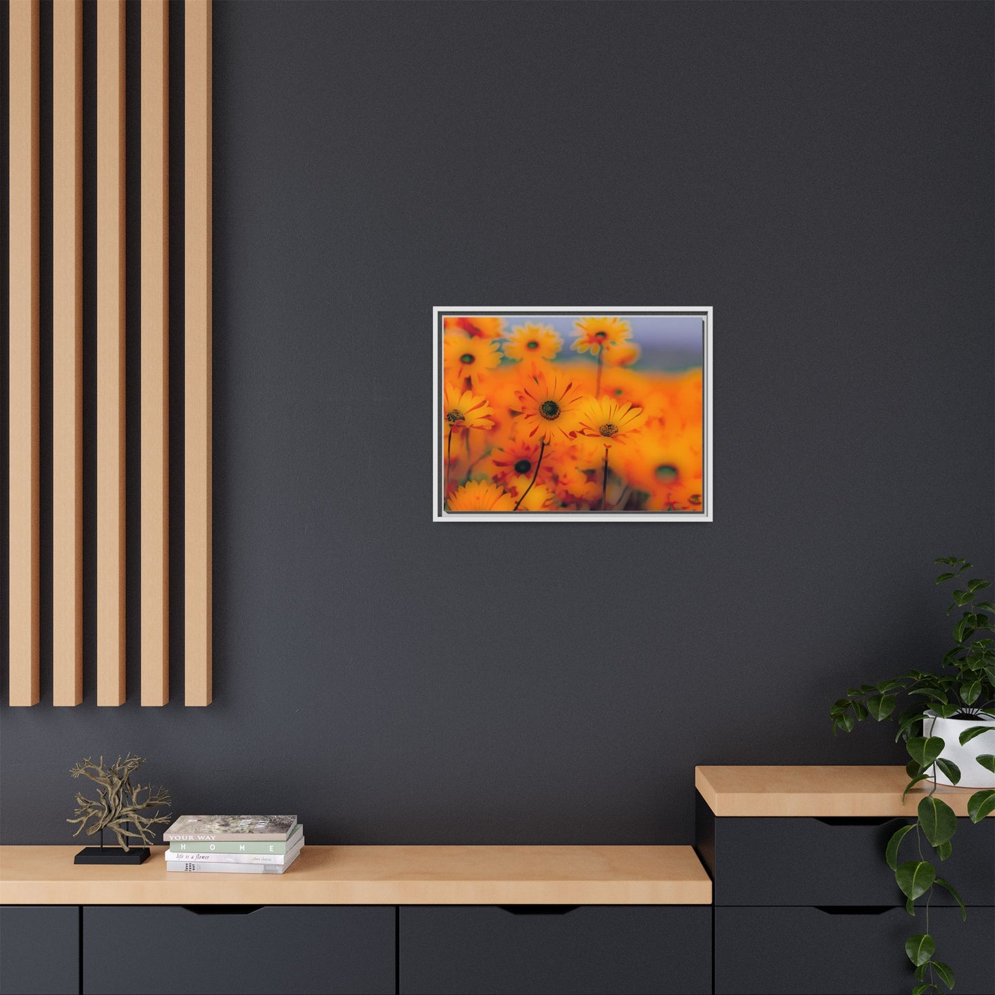 Bee Garden by Norman Barrett Framed Matte Canvas Wall Art Print