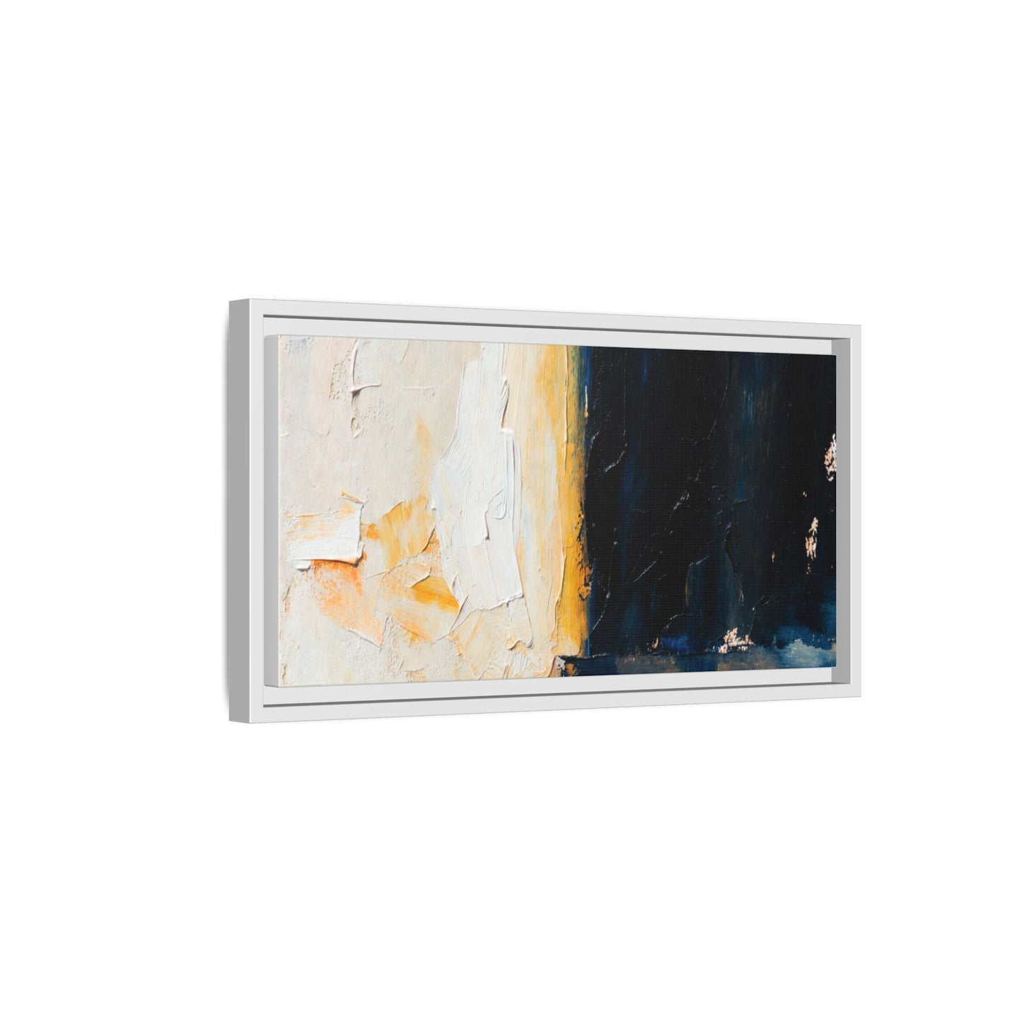 Abstract Coastal Texture Framed Canvas Art — Matte Multi-Color Wall Print