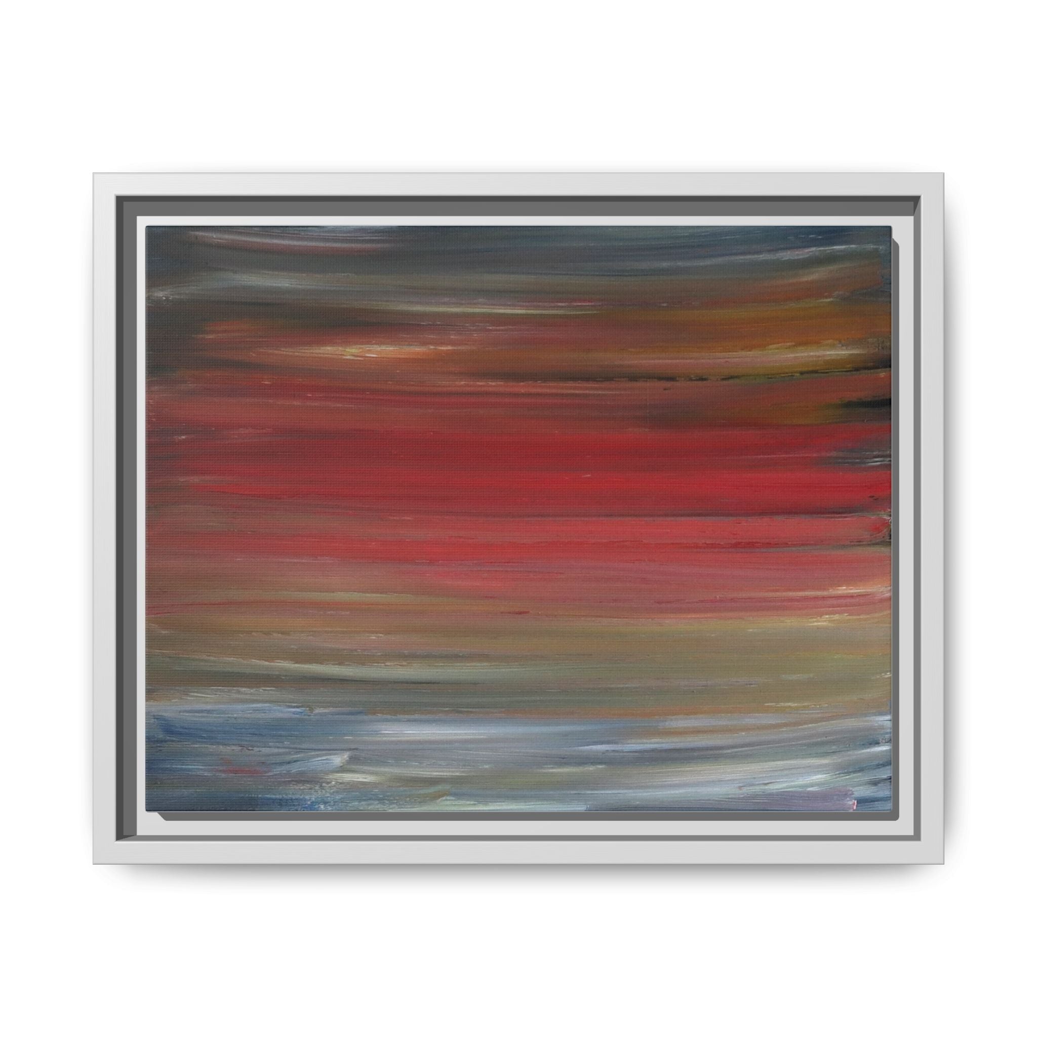 Misty morning by Norman Barrett Framed Matte Canvas Wall Art