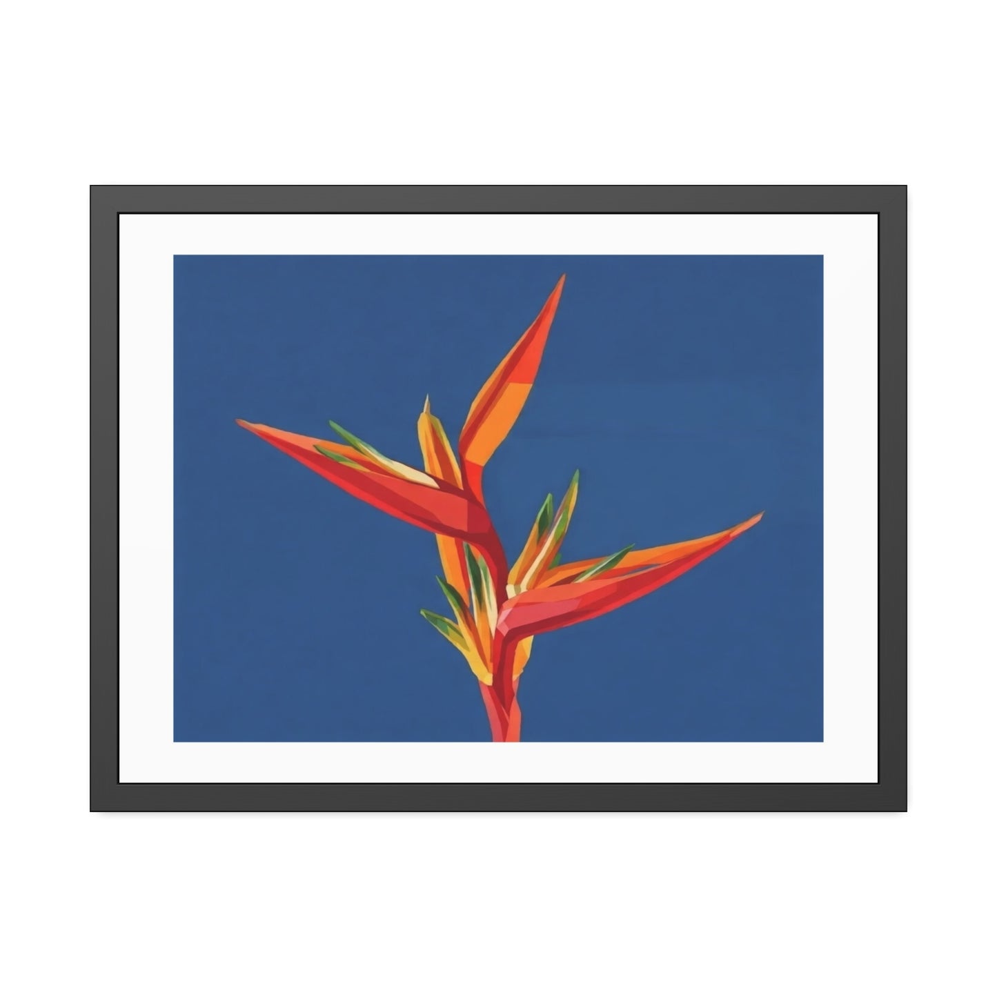 Bird of Paradise Framed Art Print — Tropical Flower Poster