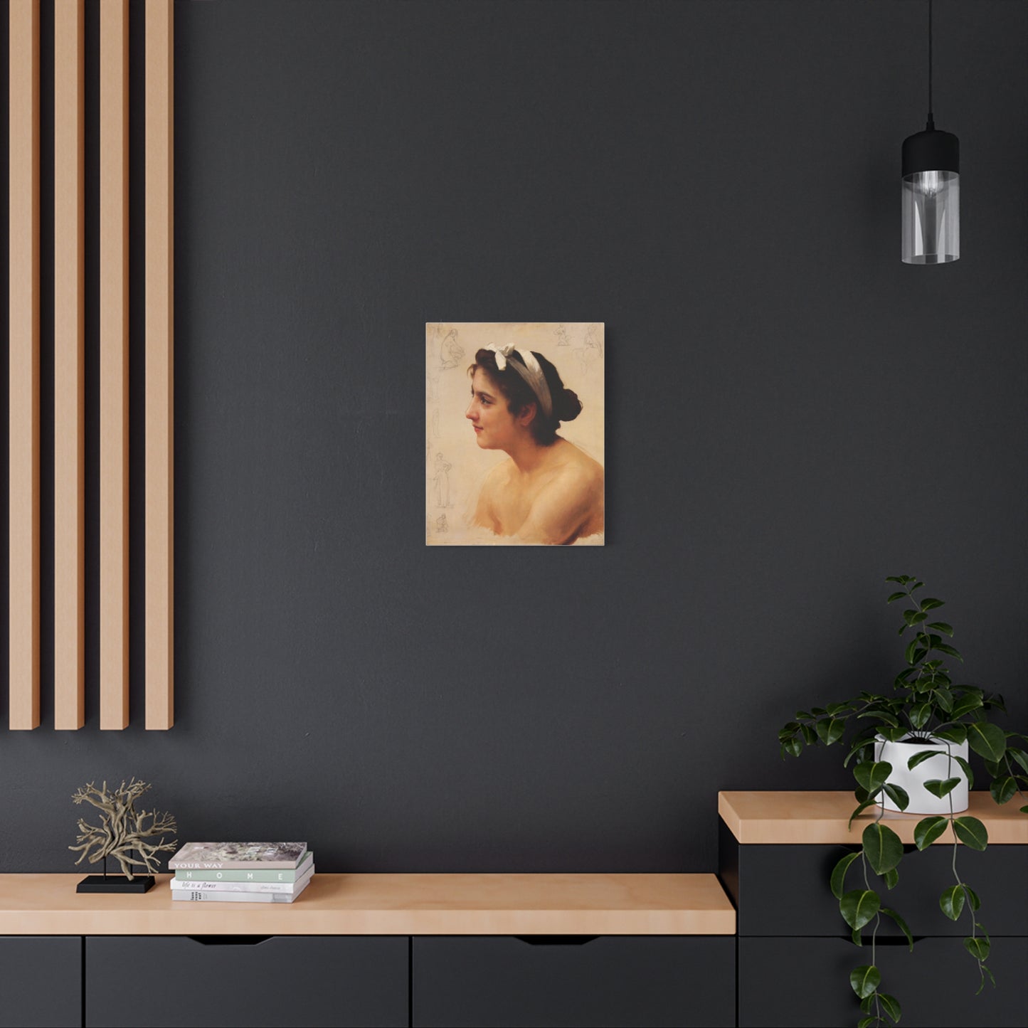 Study Of A Woman For Offering To Love by William Adolphe Bouguereau Canvas Print Matte Stretched