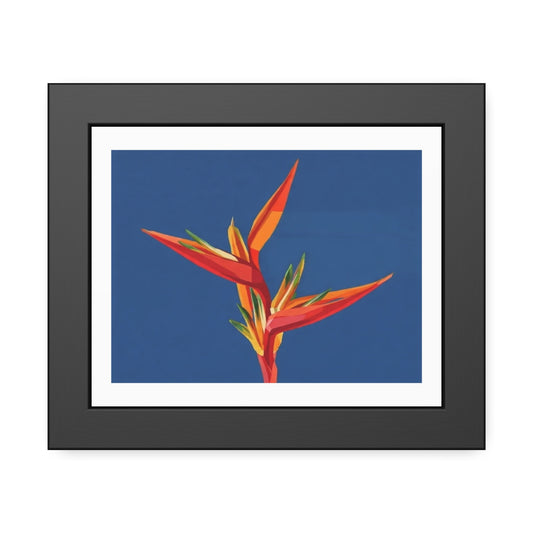 Bird of Paradise Framed Art Print — Tropical Flower Poster
