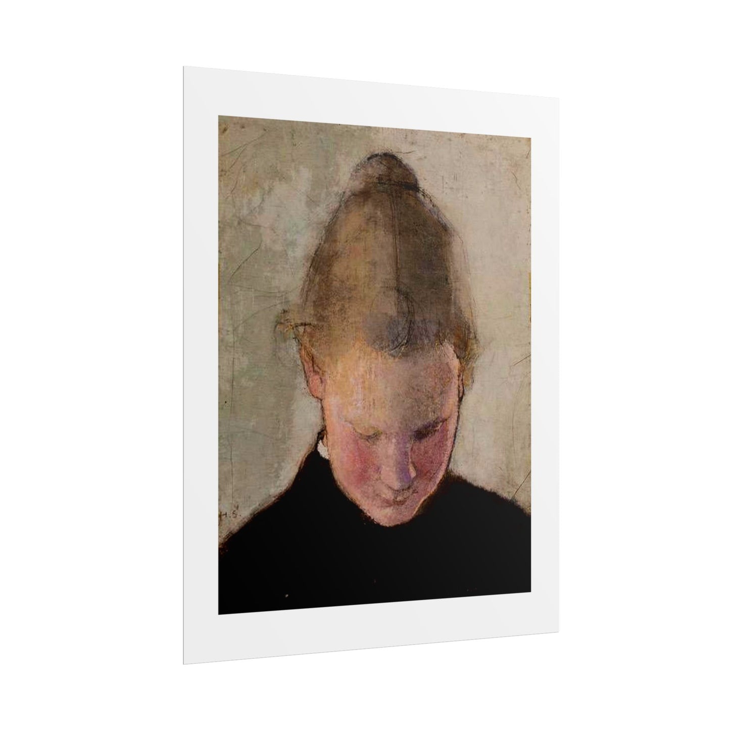 Lukeva tytto by Helena Schjerfbeck Wall Art Print