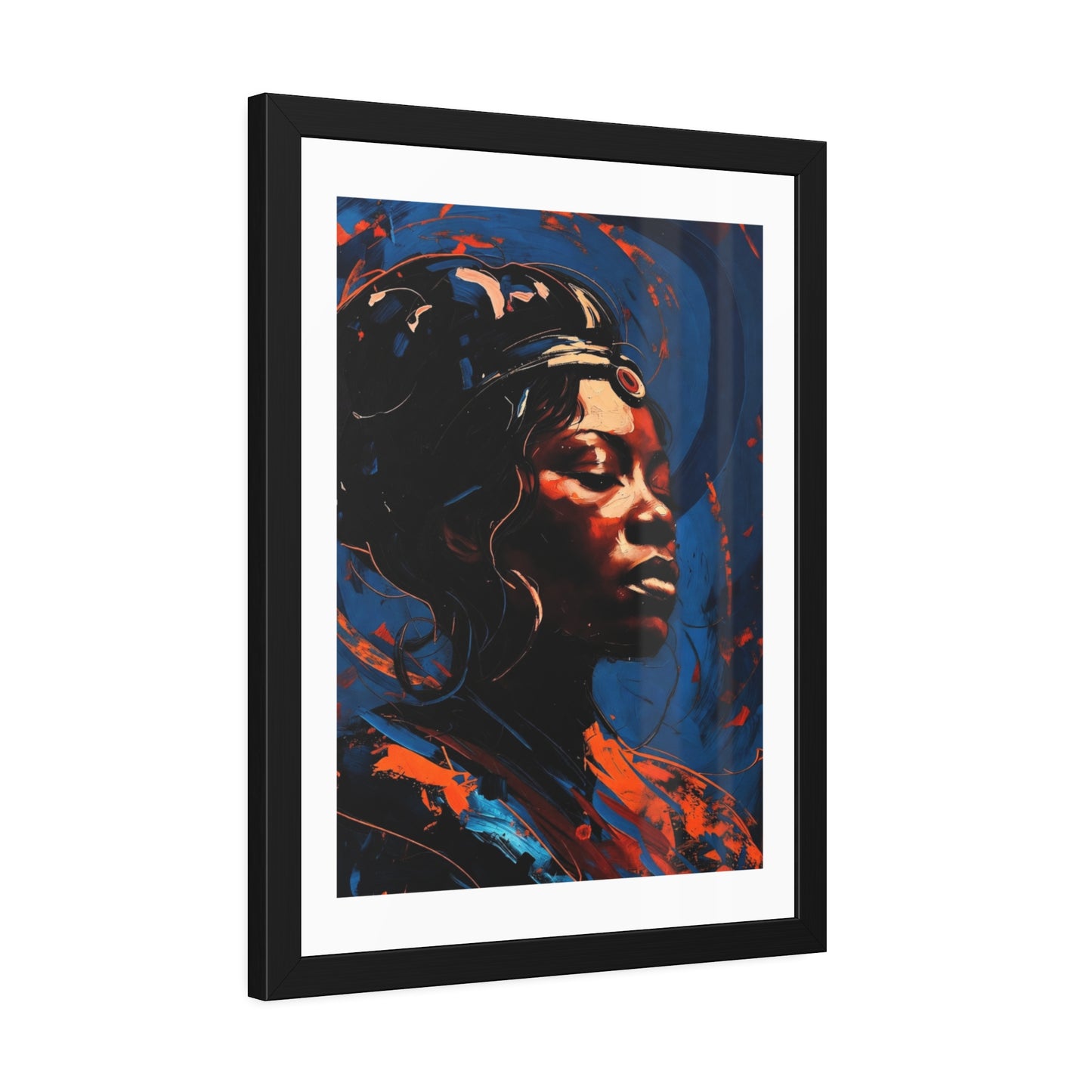 Framed Art Poster — Bold Abstract Portrait Wall Art