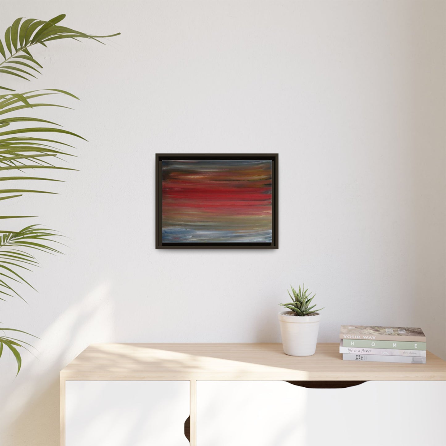 Misty morning by Norman Barrett Framed Matte Canvas Wall Art
