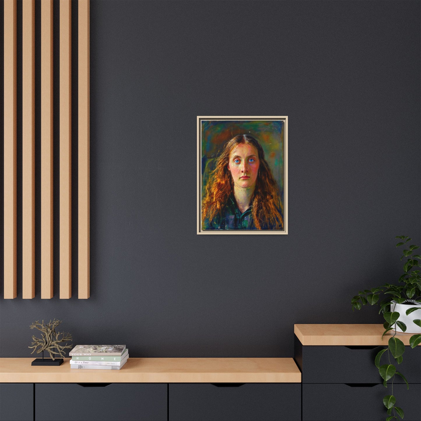 Framed Matte Canvas Print — Vintage Portrait Art