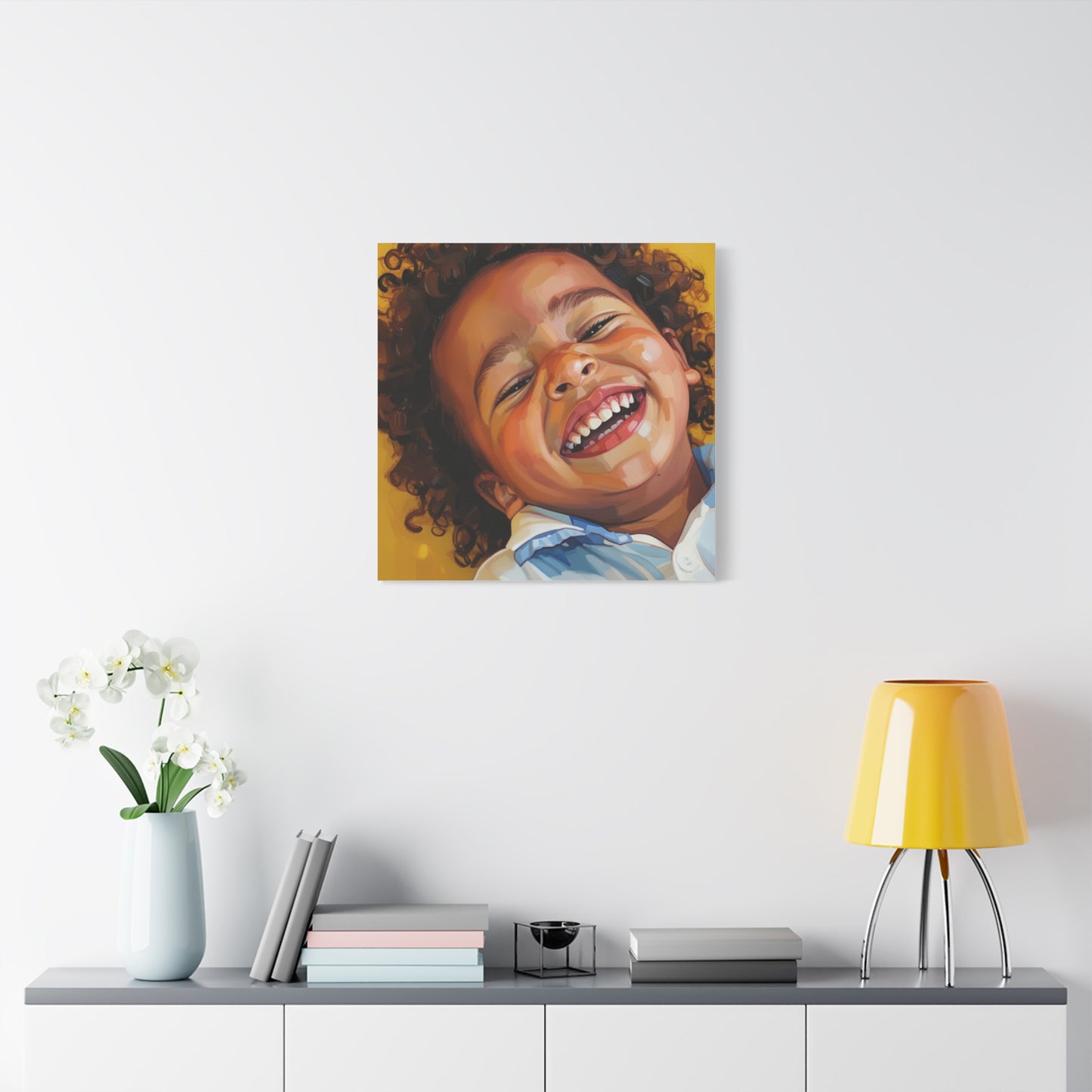 Joyful Child Portrait Canvas - Matte Stretched Wall Art