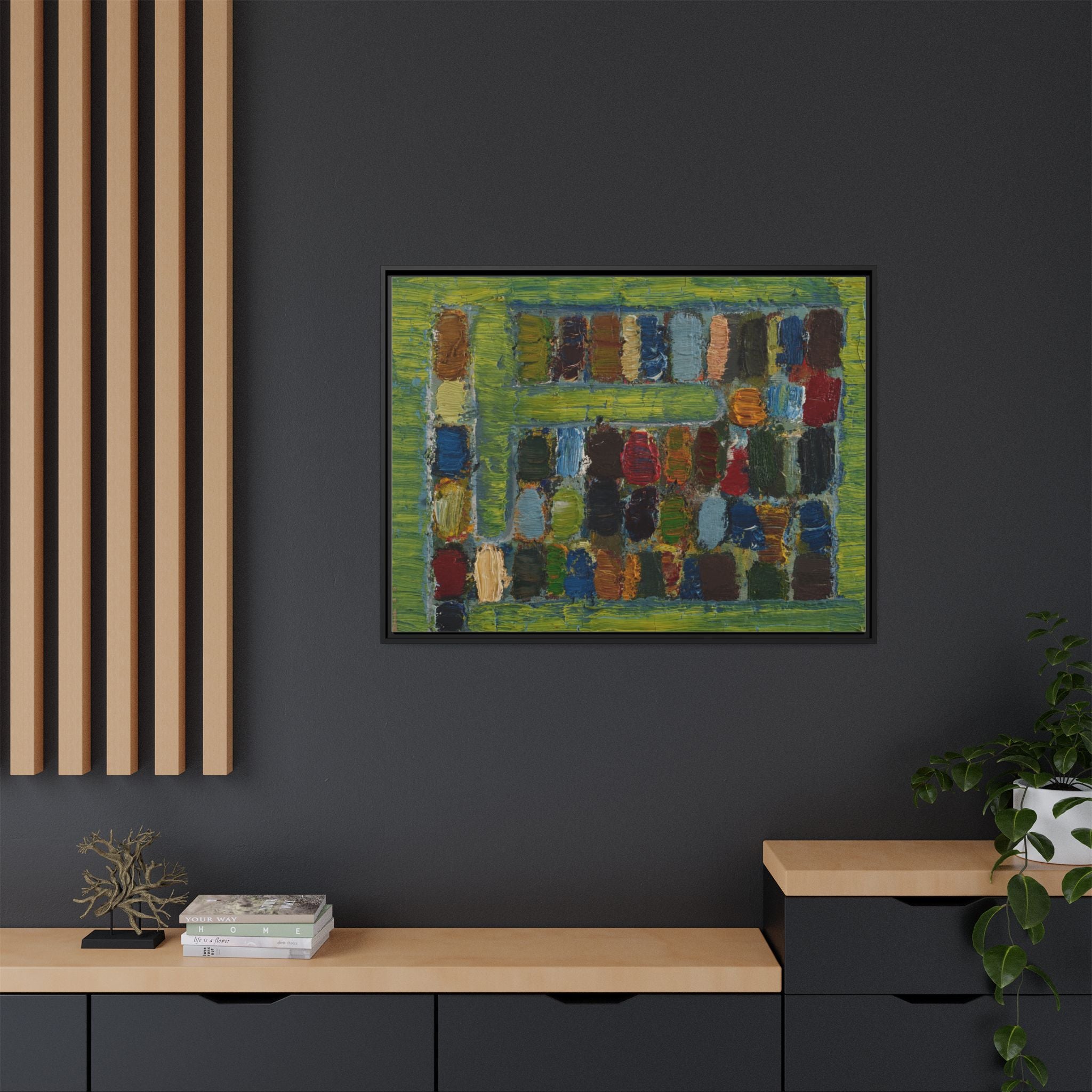 JMC-1970-3 by Jean-Michel Coulon Matte Canvas Framed Wall Art Print