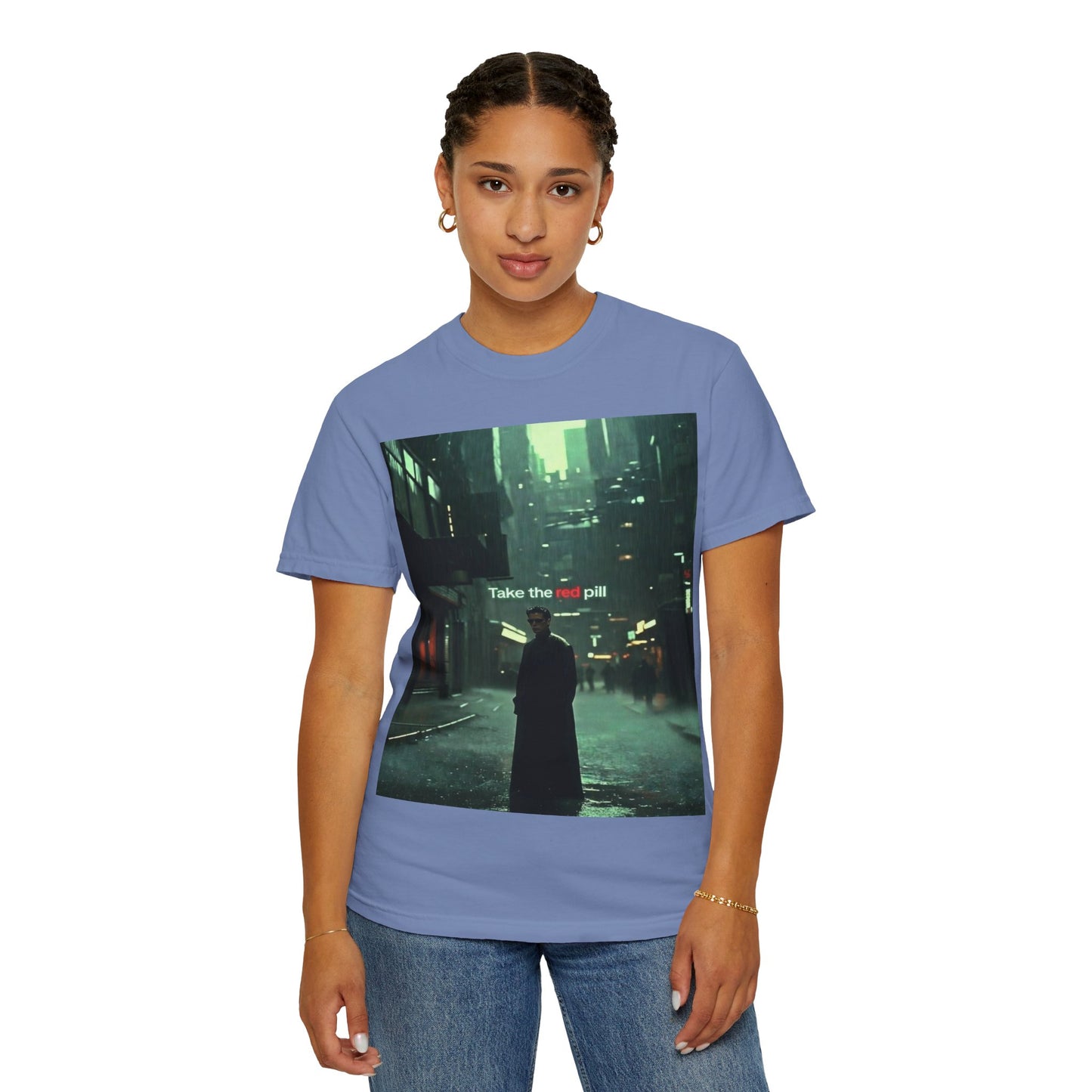 Take the Red Pill T-Shirt — Cyberpunk Noir Graphic Tee
