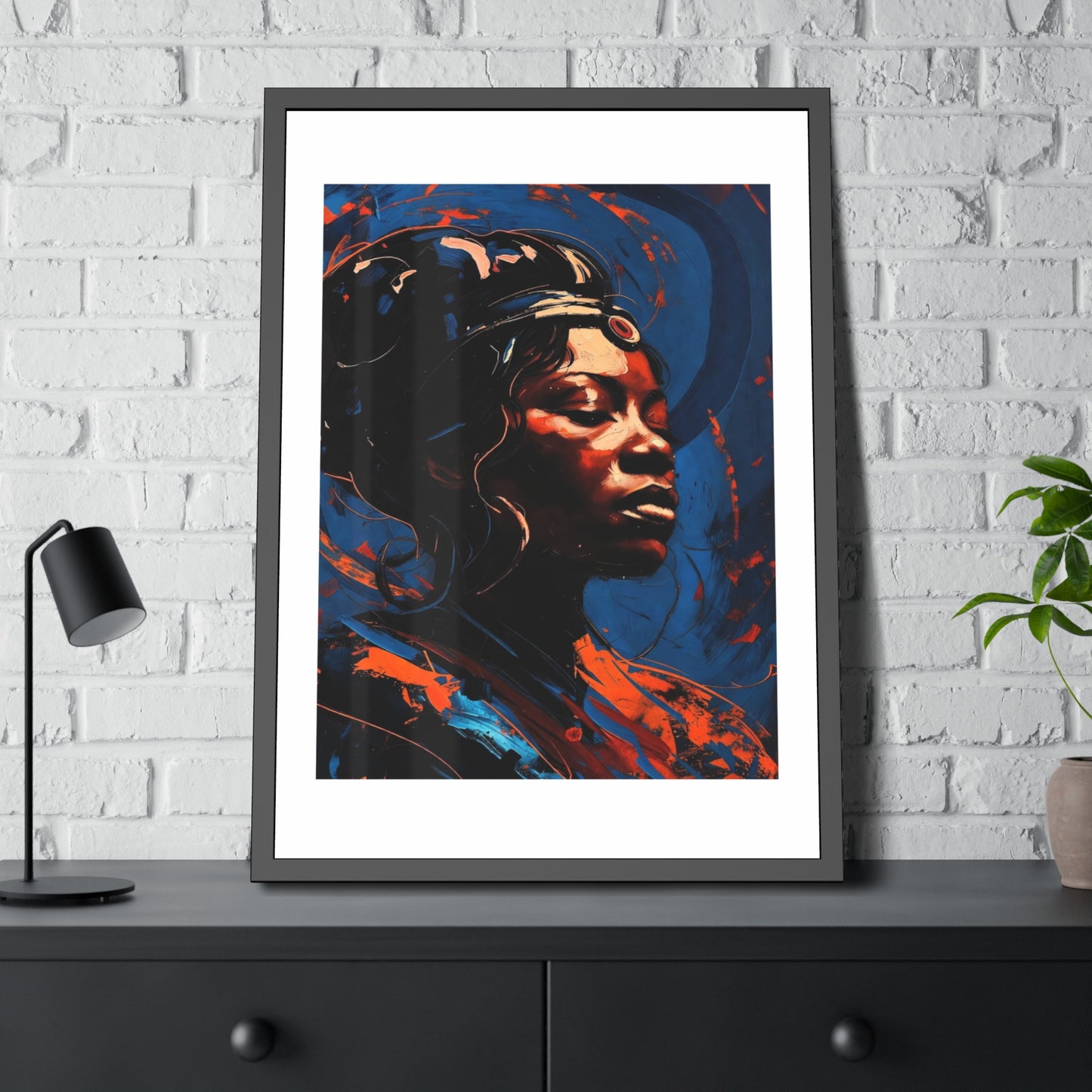Framed Art Poster — Bold Abstract Portrait Wall Art