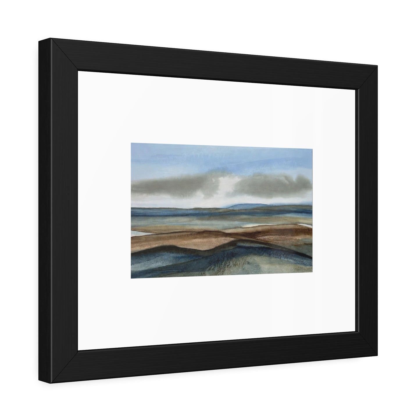 Framed Coastal Landscape Poster — Serene Seascape Wall Art Print