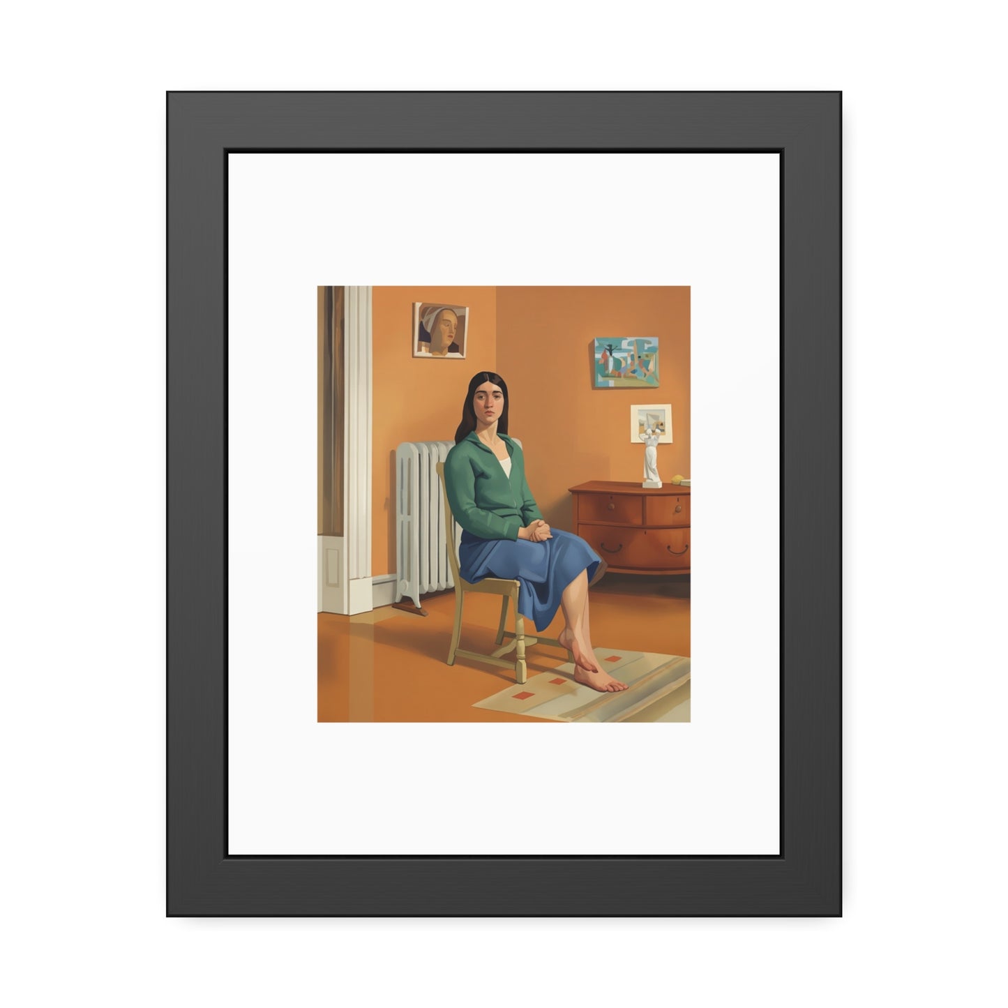 Framed Art Print — Contemporary Figurative Portrait Poster