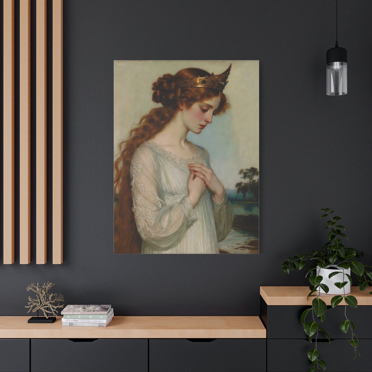 Vintage Romantic Princess Painting — Matte Canvas Wall Art
