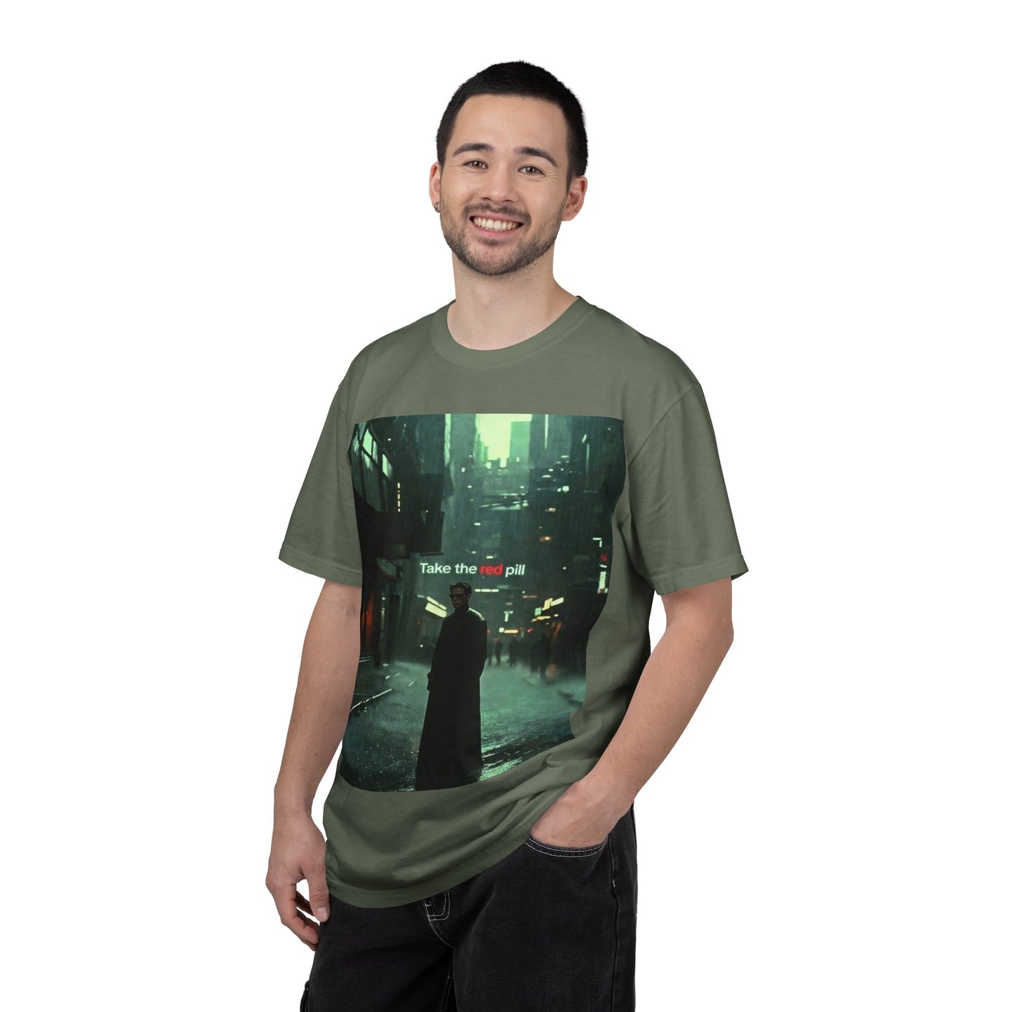 Take the Red Pill T-Shirt — Cyberpunk Noir Graphic Tee